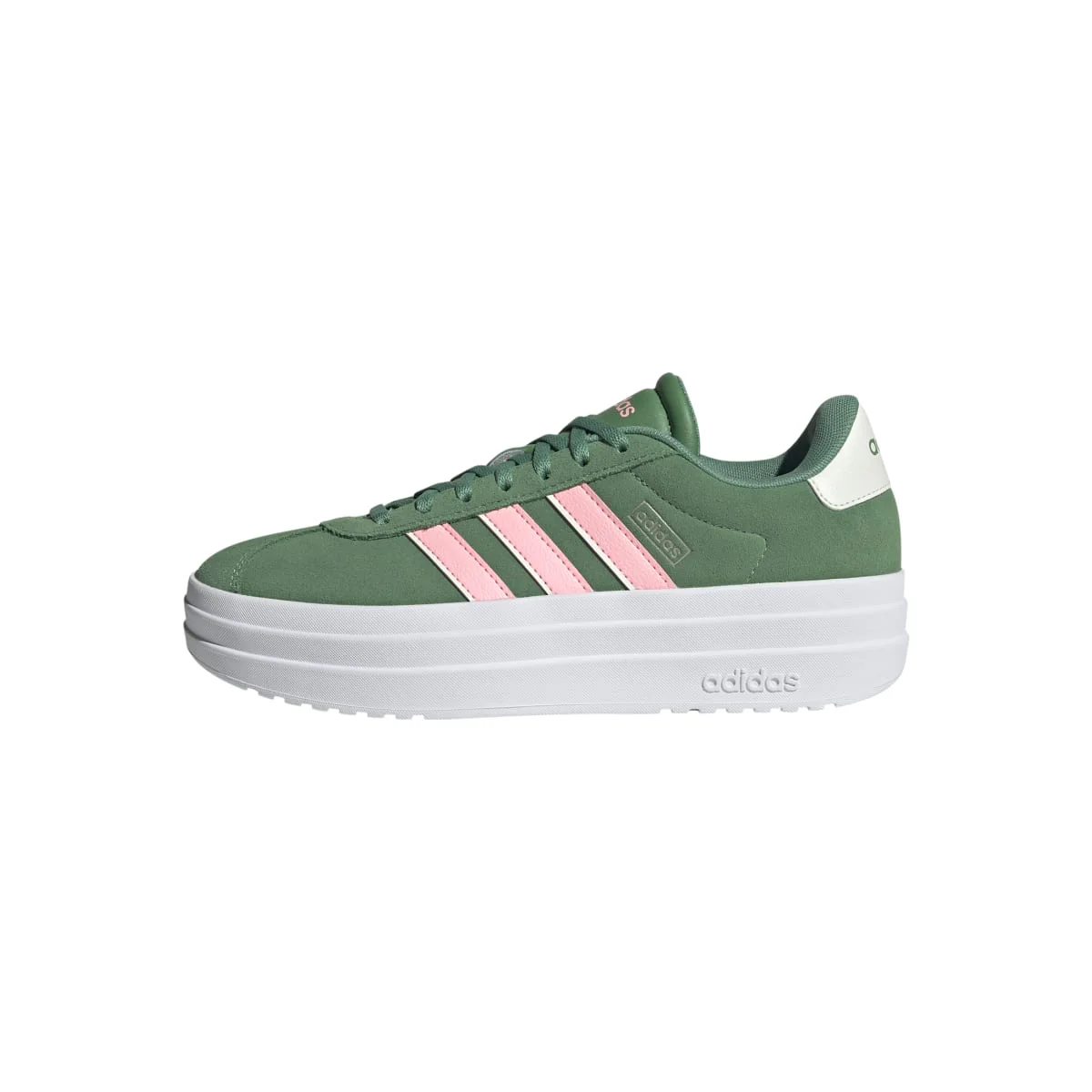 Sneakers verdi da donna in pelle effetto scamosciato adidas VL Court Bold - Image 3