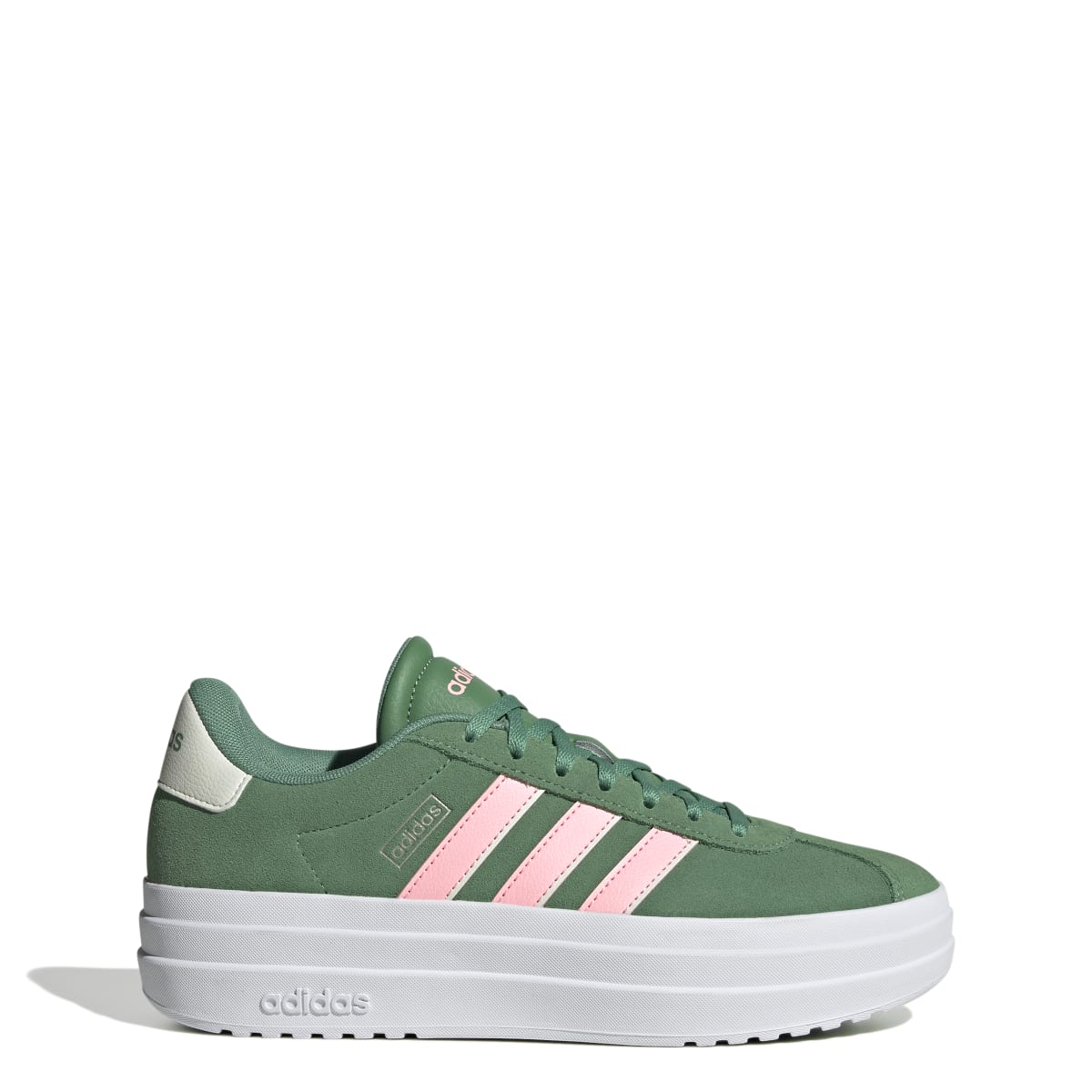 Sneakers verdi da donna in pelle effetto scamosciato adidas VL Court Bold - Image 4