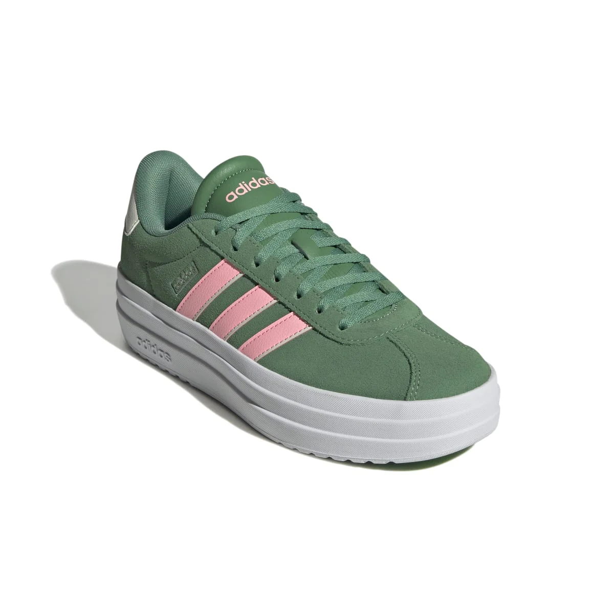 Sneakers verdi da donna in pelle effetto scamosciato adidas VL Court Bold - Image 8