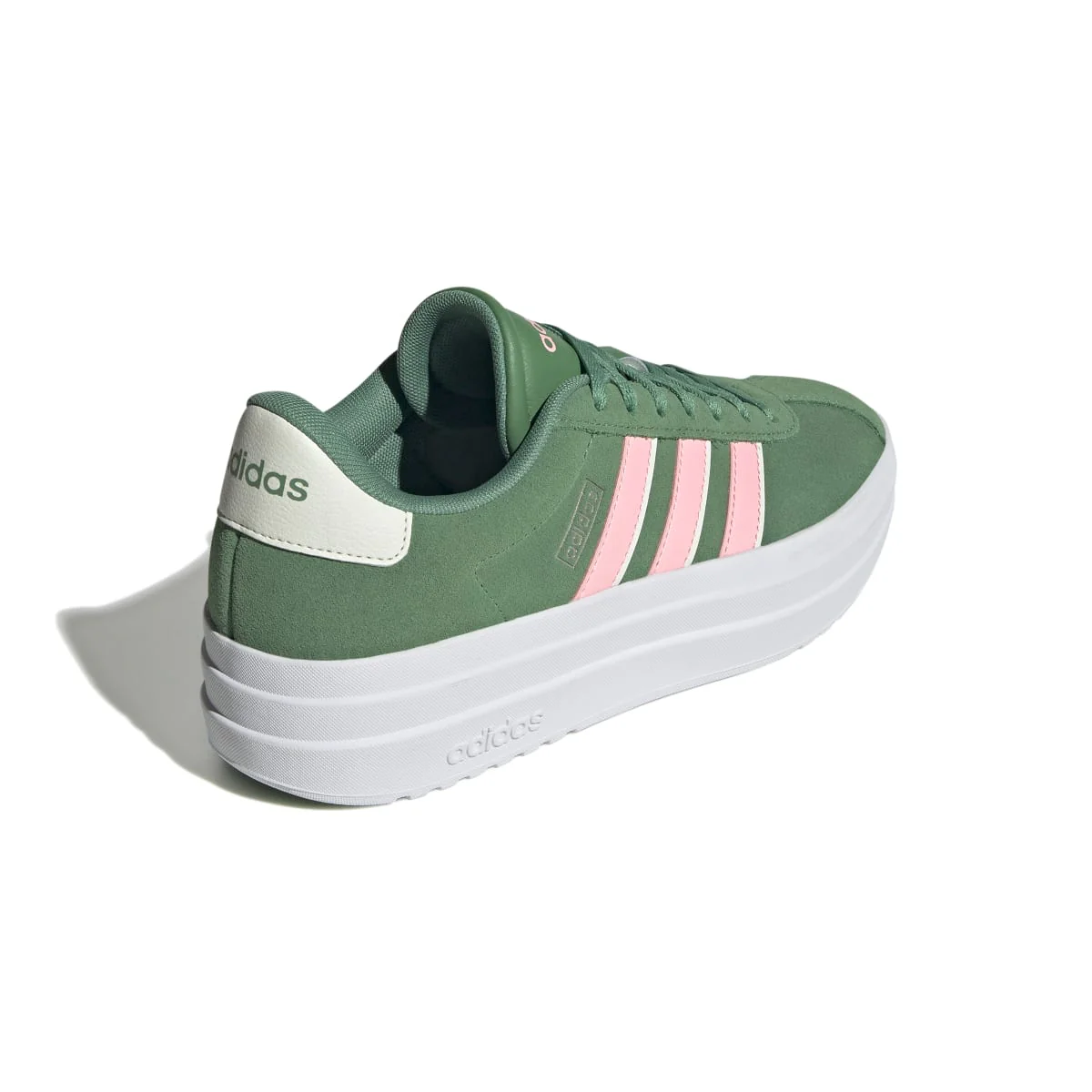 Sneakers verdi da donna in pelle effetto scamosciato adidas VL Court Bold - Image 9