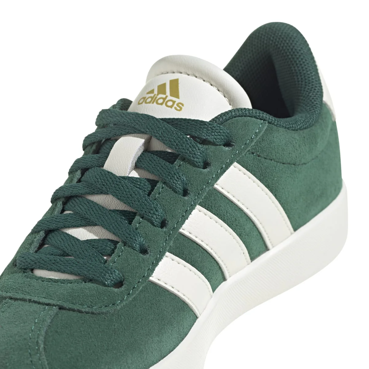 Sneakers verdi da ragazzo con strisce bianche adidas VL Court 3.0 K - Image 9