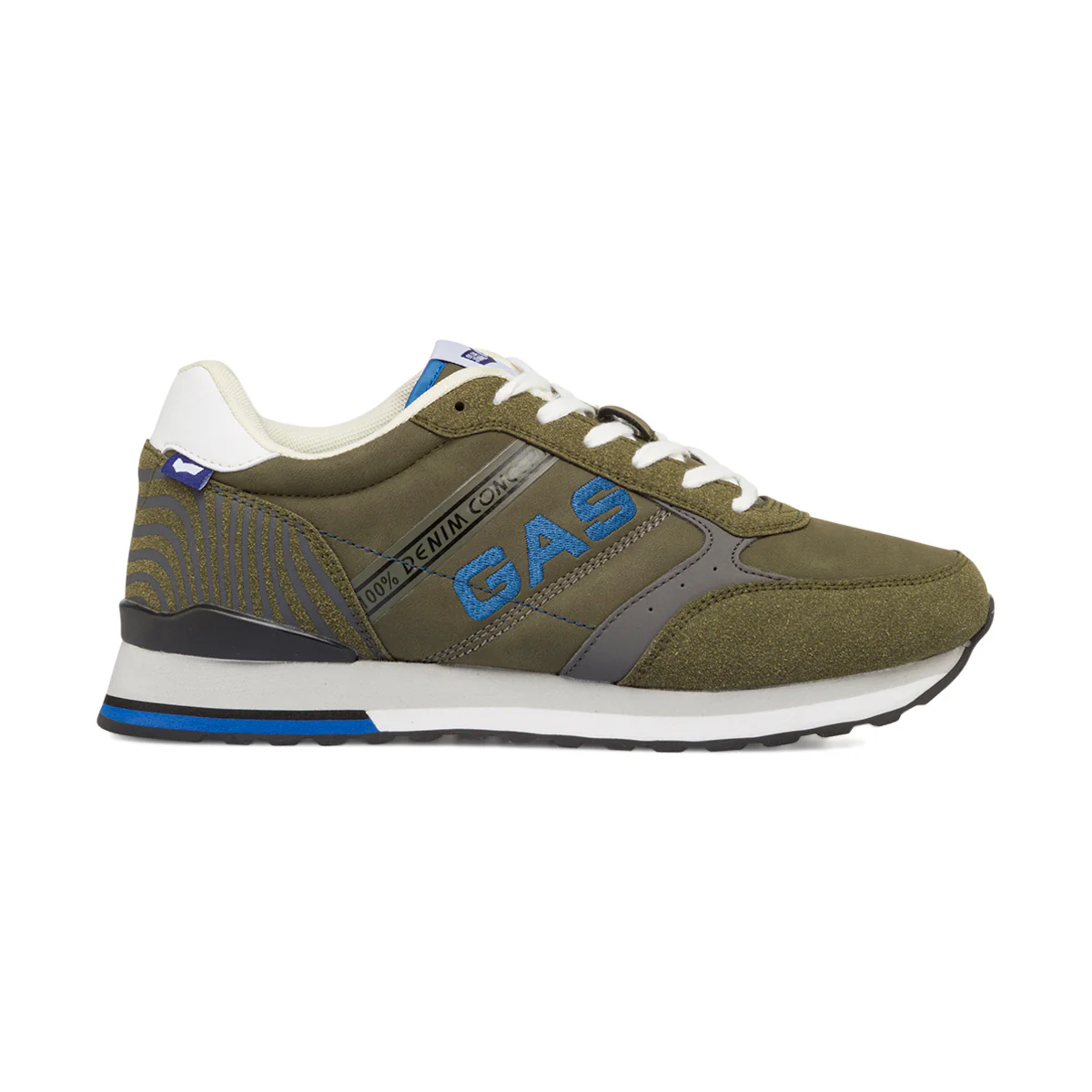 Sneakers verdi da uomo con logo laterale Gas