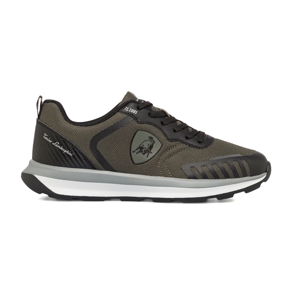 Sneakers verdi da Uomo con logo laterale Tonino Lamborghini