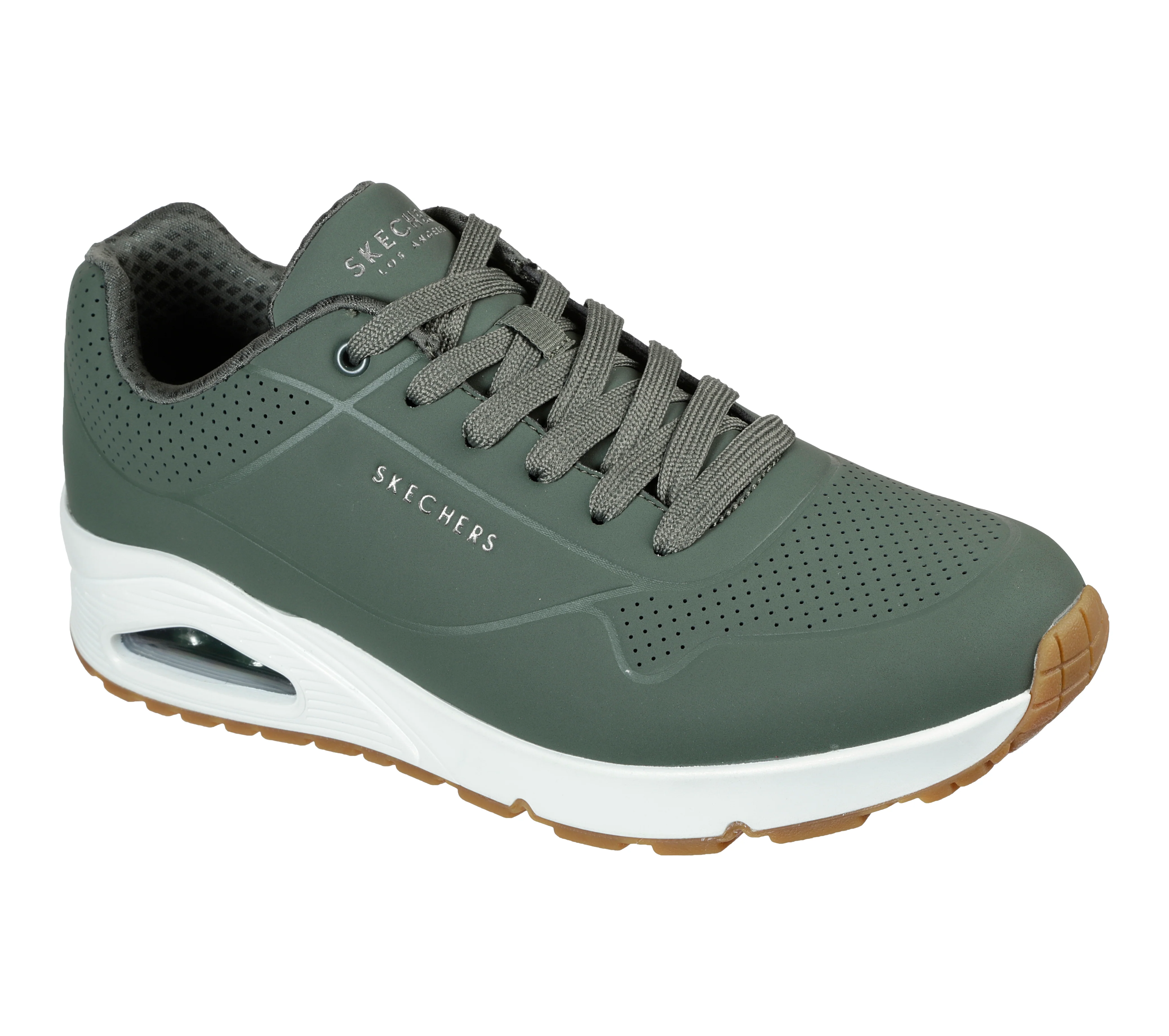 Sneakers verdi da uomo con suola ad aria Skechers Uno - Stand On Air - Image 5