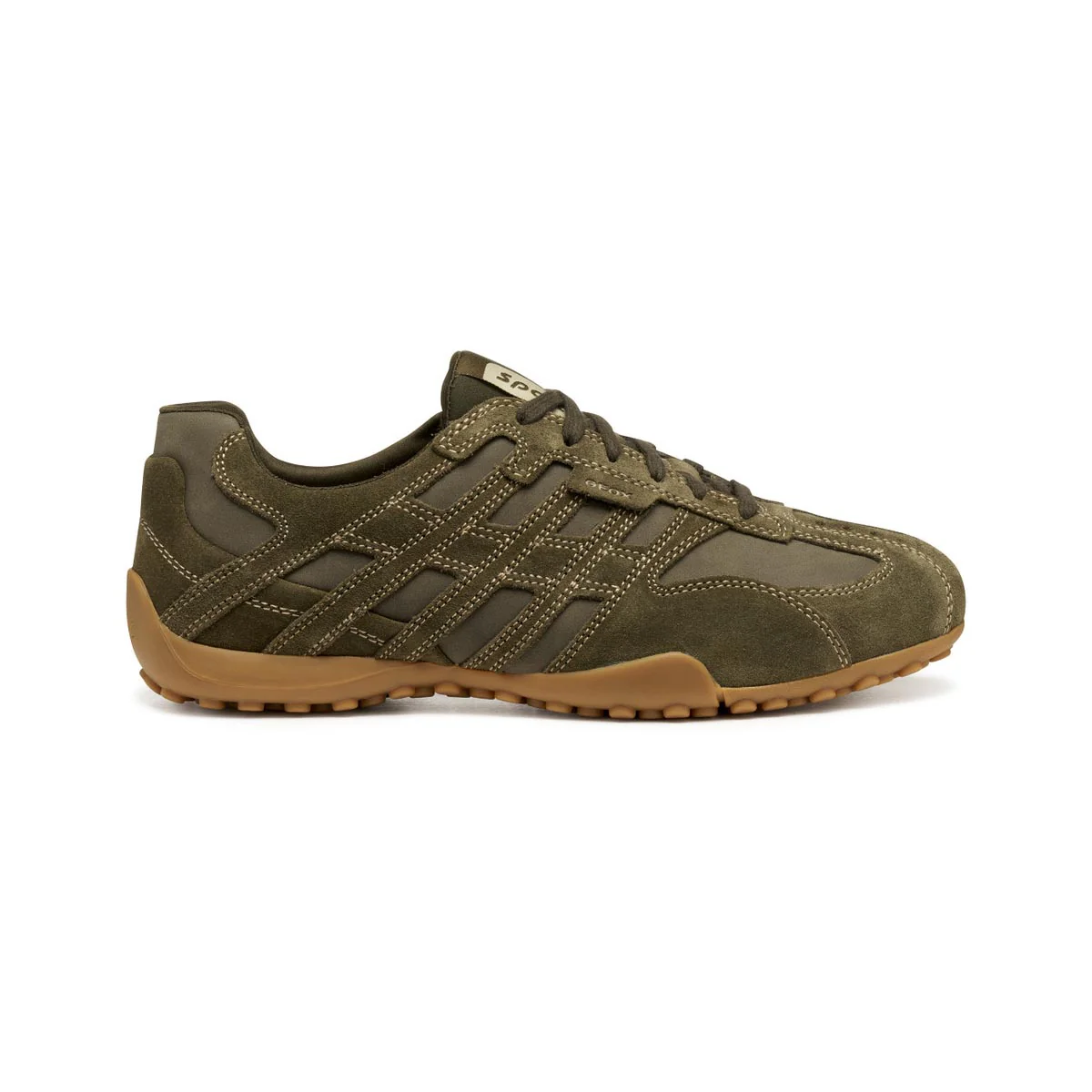 Sneakers verdi da Uomo in suede con suola traspirante Geox