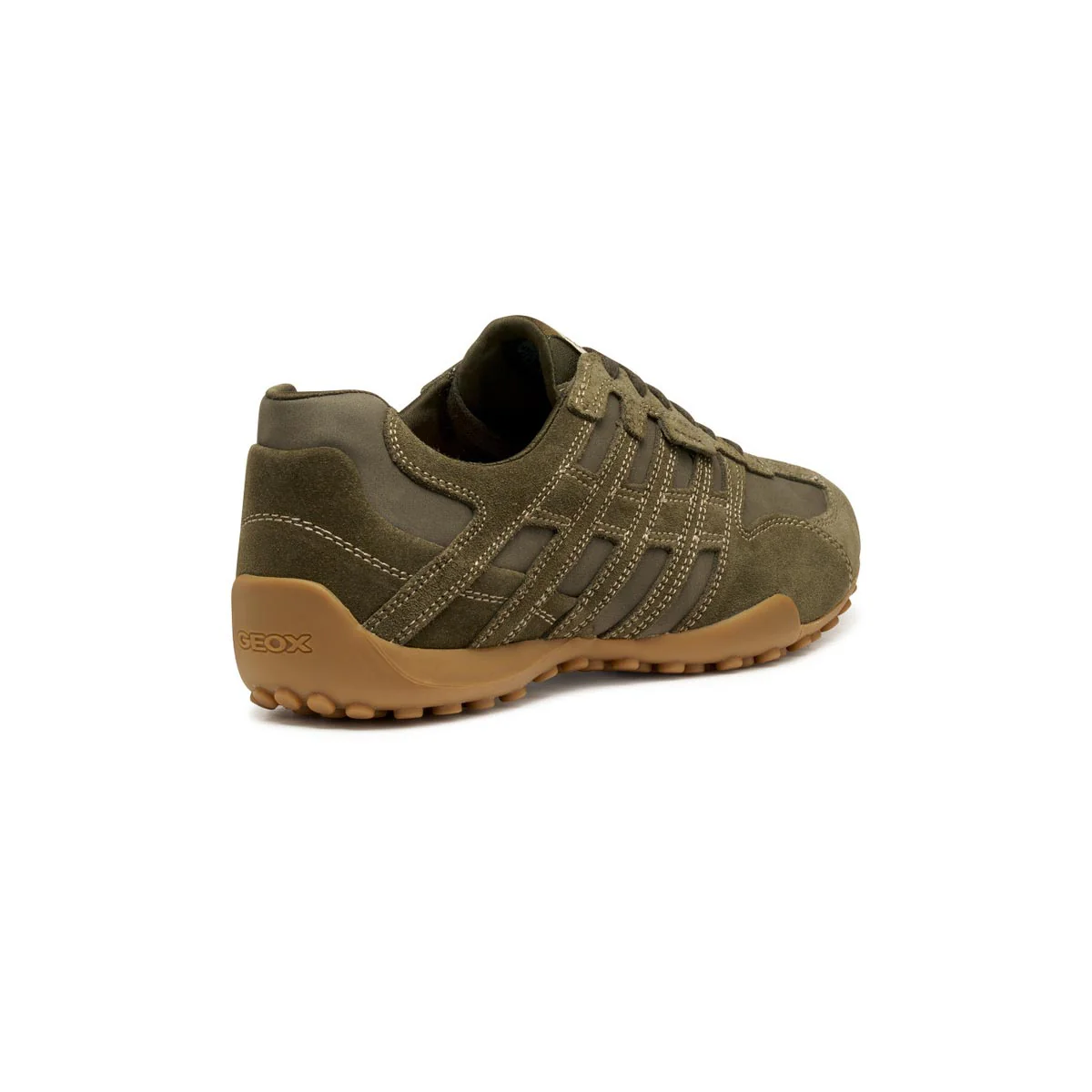 Sneakers verdi da Uomo in suede con suola traspirante Geox - Image 4