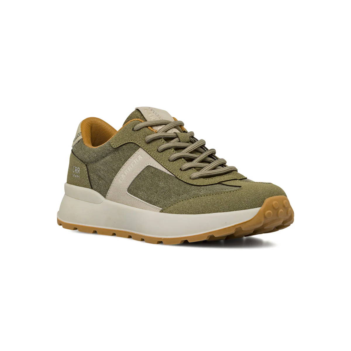 Sneakers verdi da Uomo in tessuto ed effetto scamosciato Carrera - Image 2