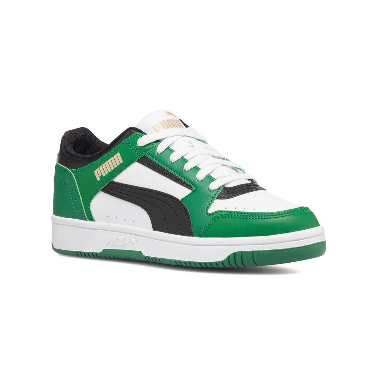 Sneakers verdi e bianche con logo a contrasto Puma Rebound Joy Low - Image 2