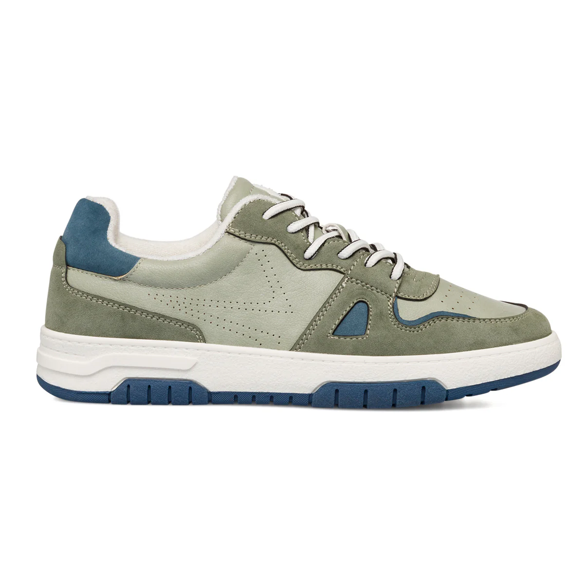 Sneakers verdi e blu da uomo con dettagli traforati Riflessi Urbani