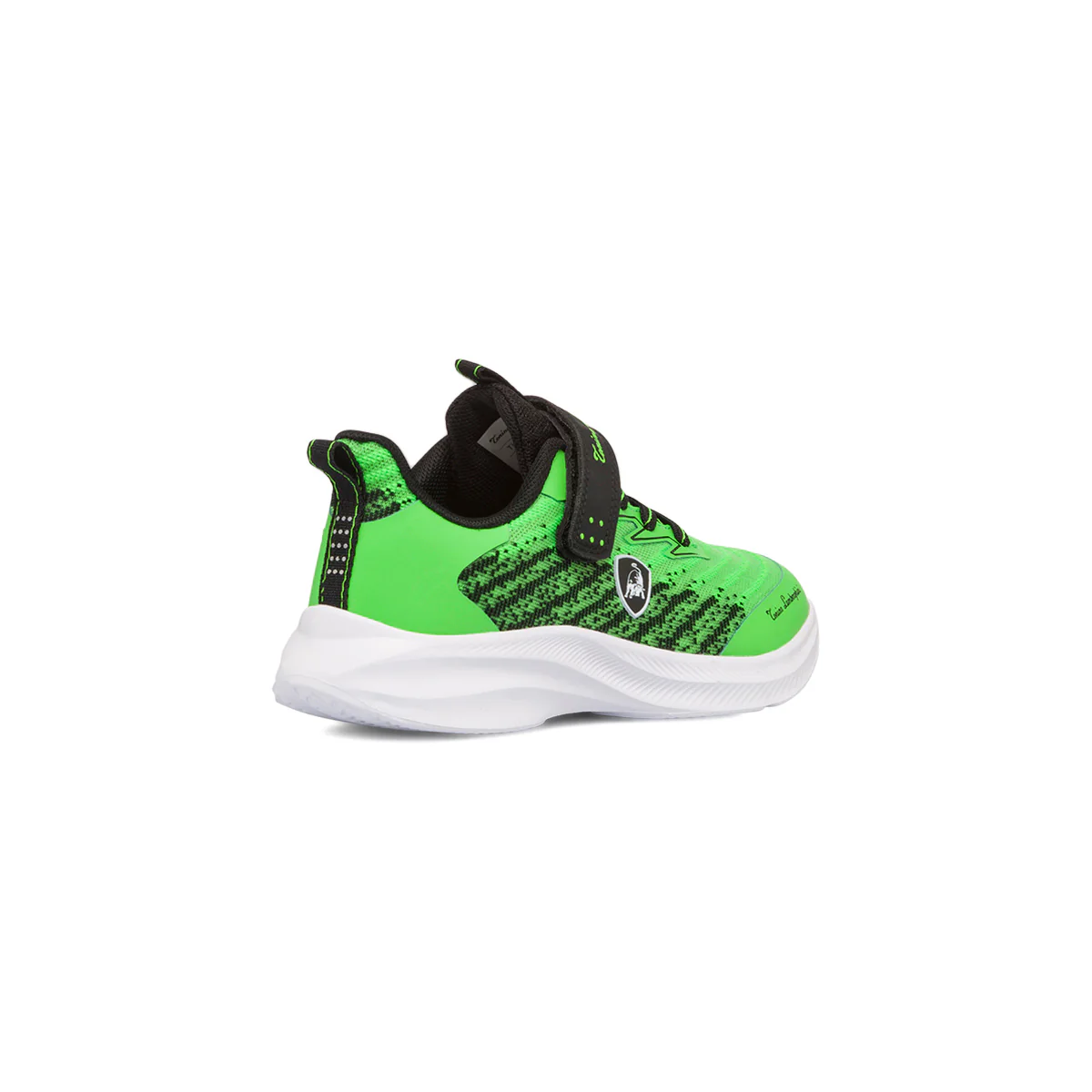 Sneakers verdi e nere da bambino con logo laterale Tonino Lamborghini RaptorKick Signature - Image 3