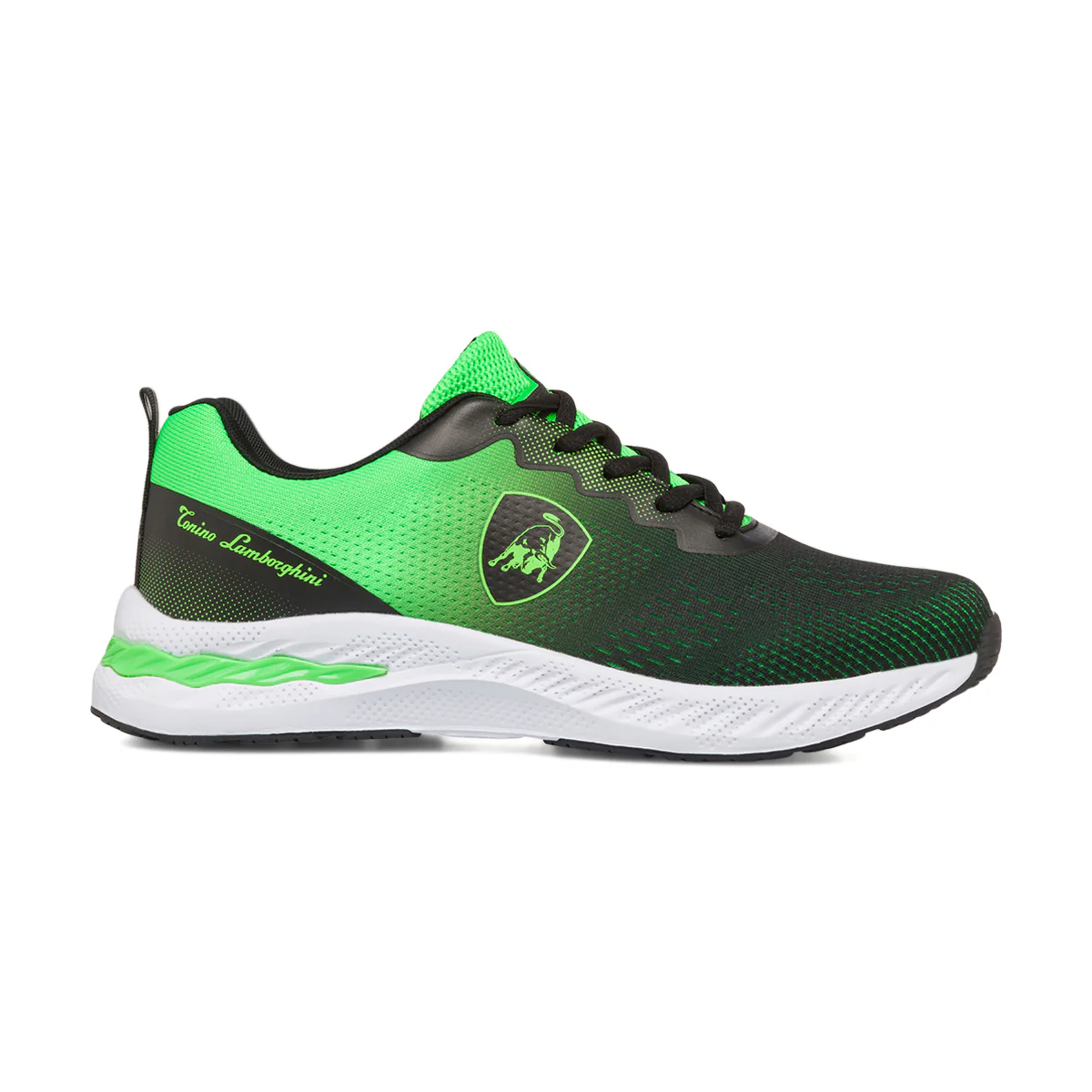 Sneakers verdi e nere da uomo con logo laterale Tonino Lamborghini LuxeSprint Imperial