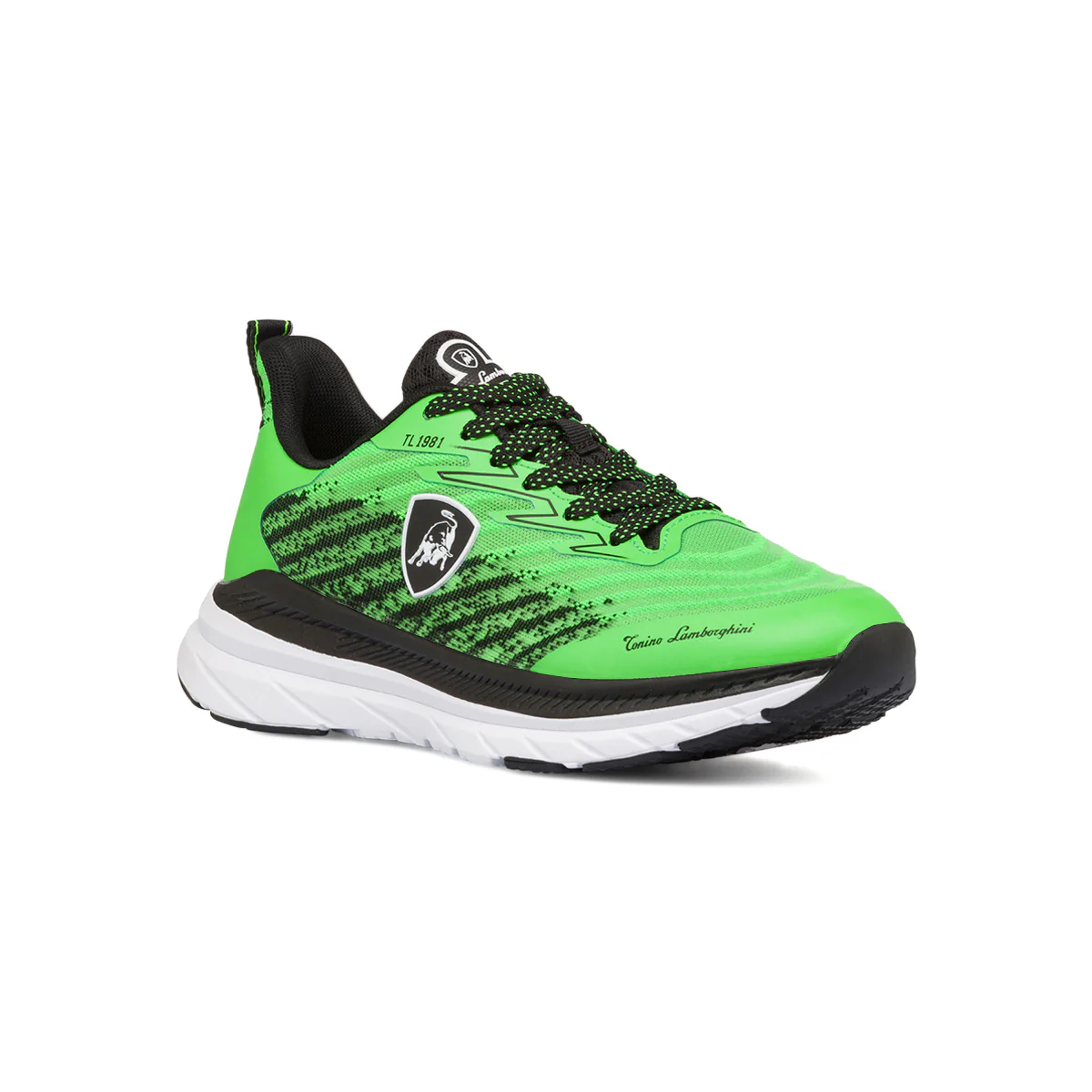 Sneakers verdi e nere da uomo con logo laterale Tonino Lamborghini Raptorkick Signature - Image 2