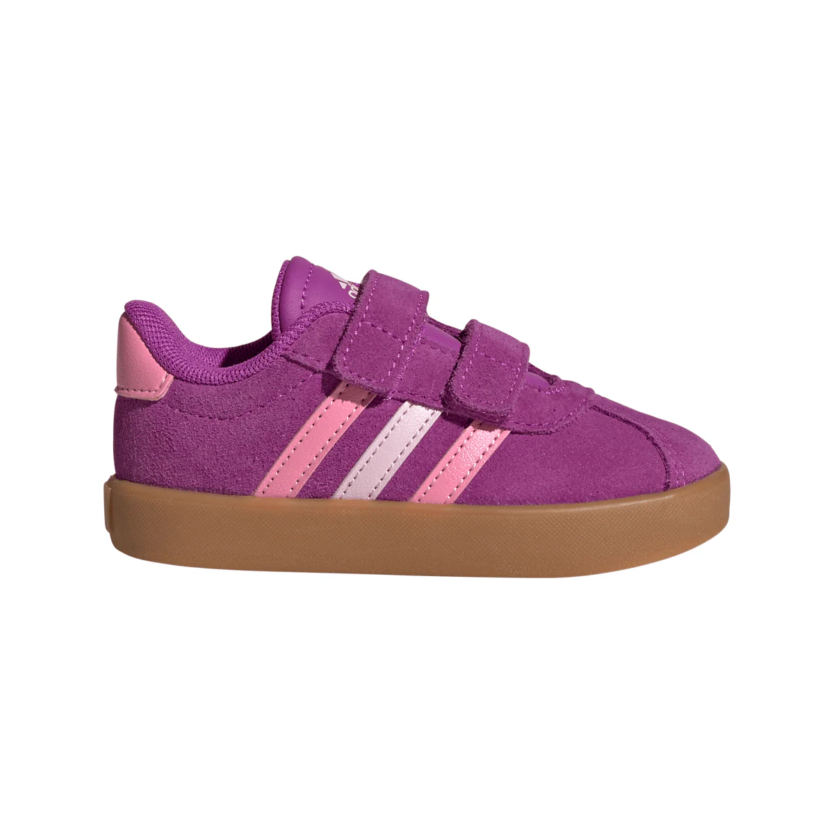 Sneakers viola da bambina con chiusura a strappo adidas VL Court 3.0
