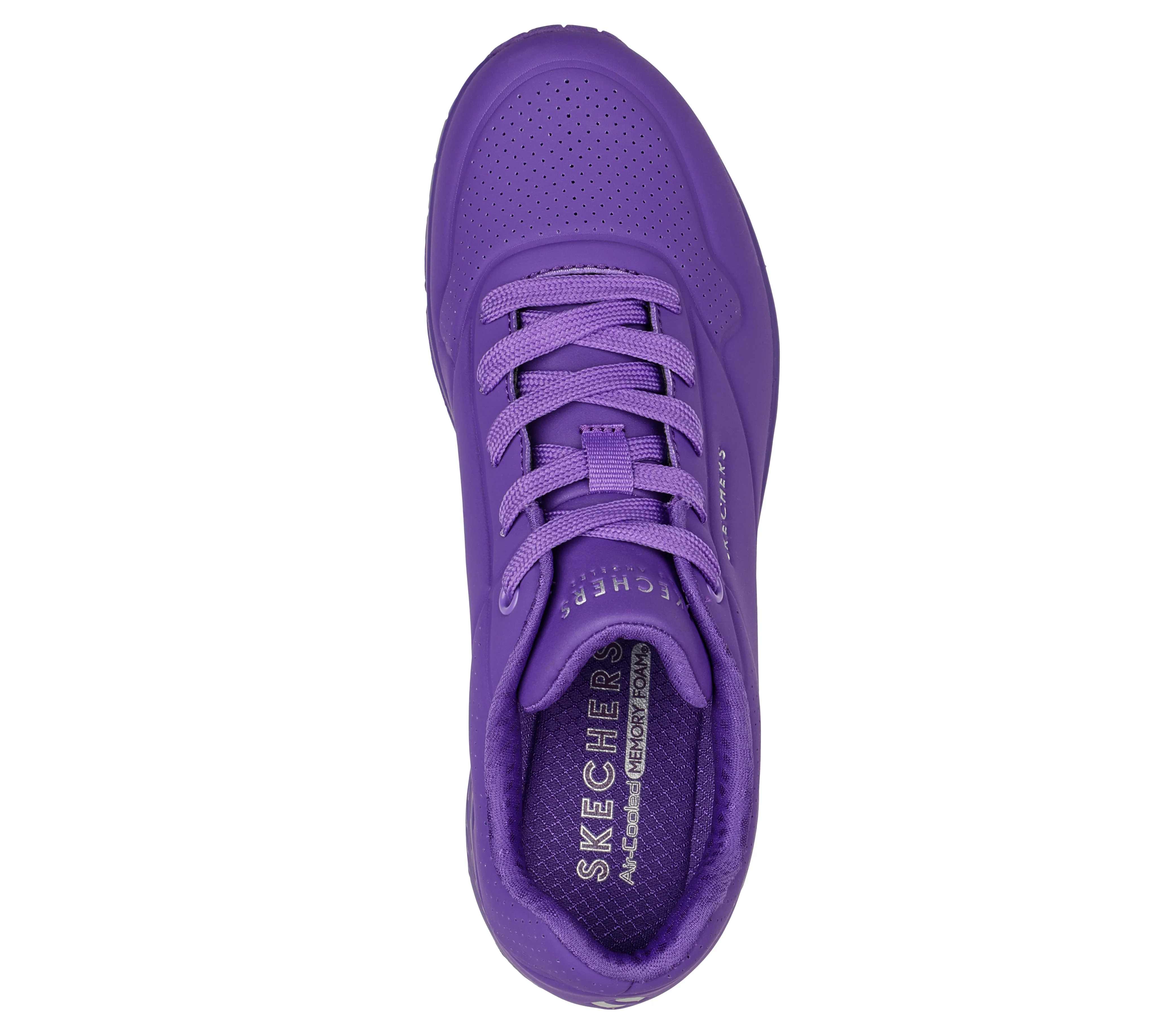 Sneakers viola da donna con suola ad aria Skechers Uno - Image 2