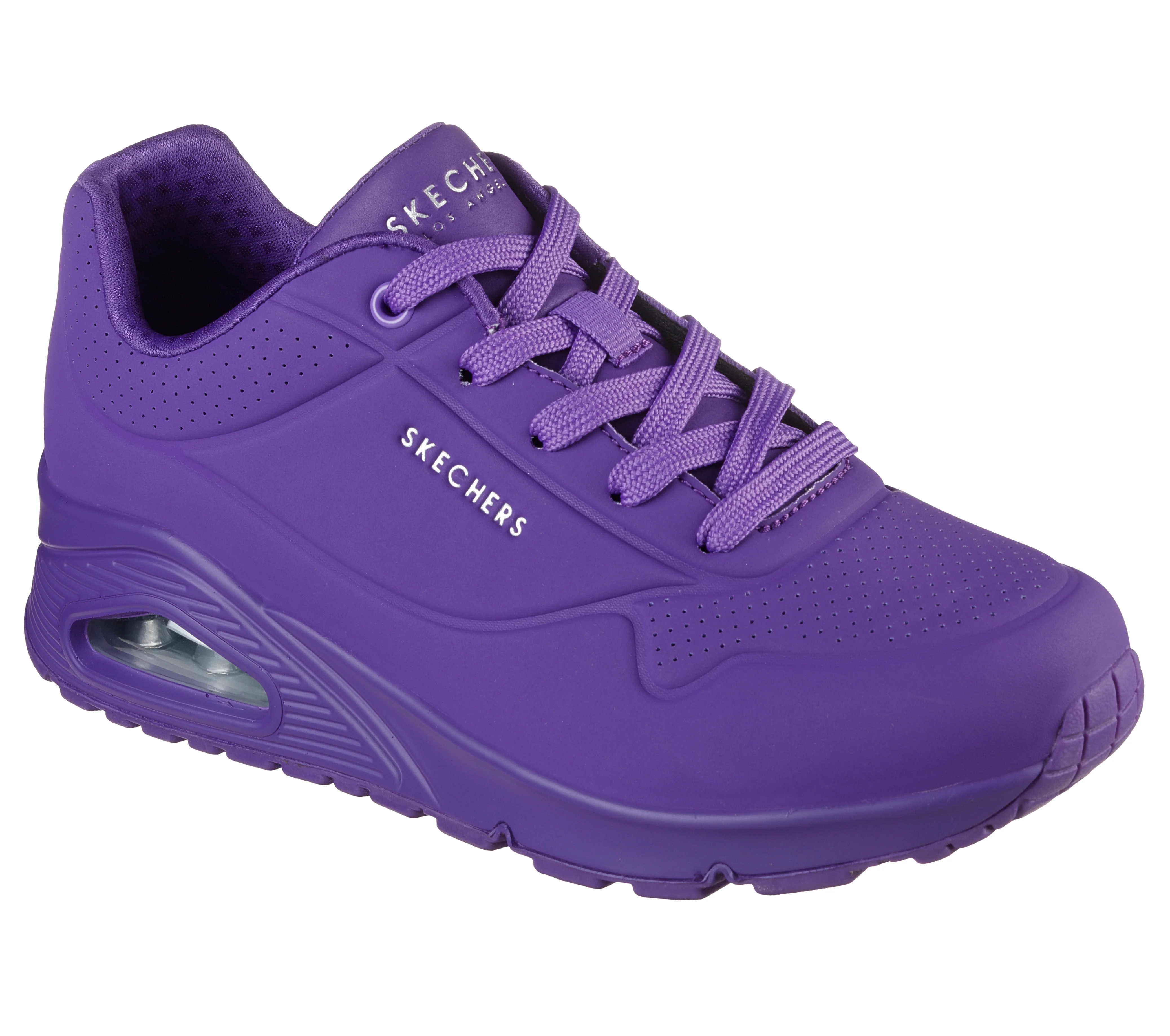 Sneakers viola da donna con suola ad aria Skechers Uno - Image 5