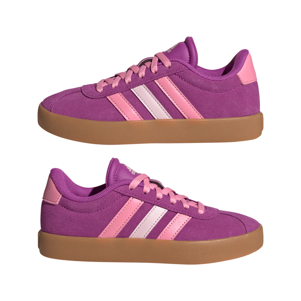 Sneakers viola da Ragazza con dettagli rosa VL Court 3.0 adidas - Image 5
