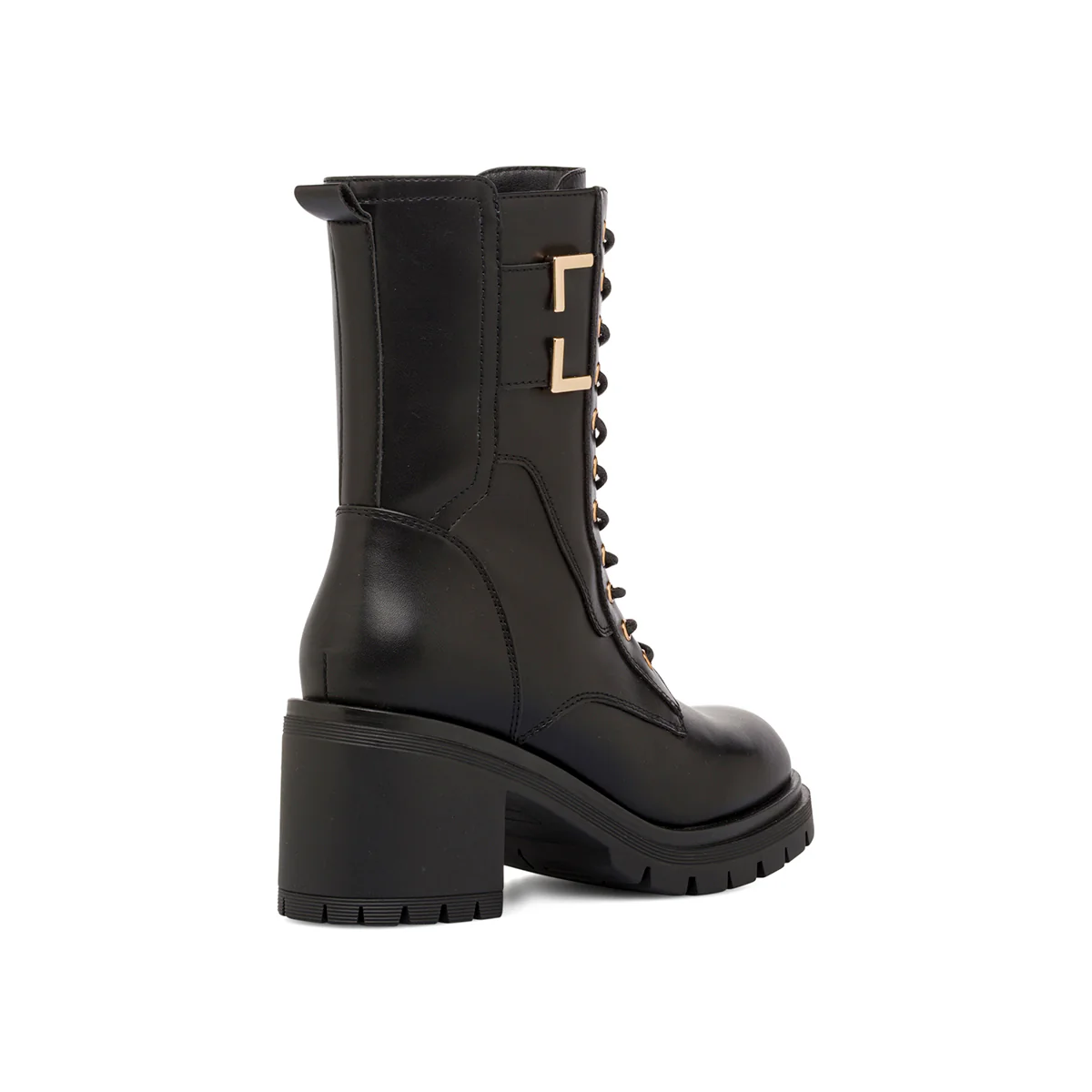 Stivaletti Anfibi neri da Donna con allacciatura e fibbie Swish Jeans - Image 3