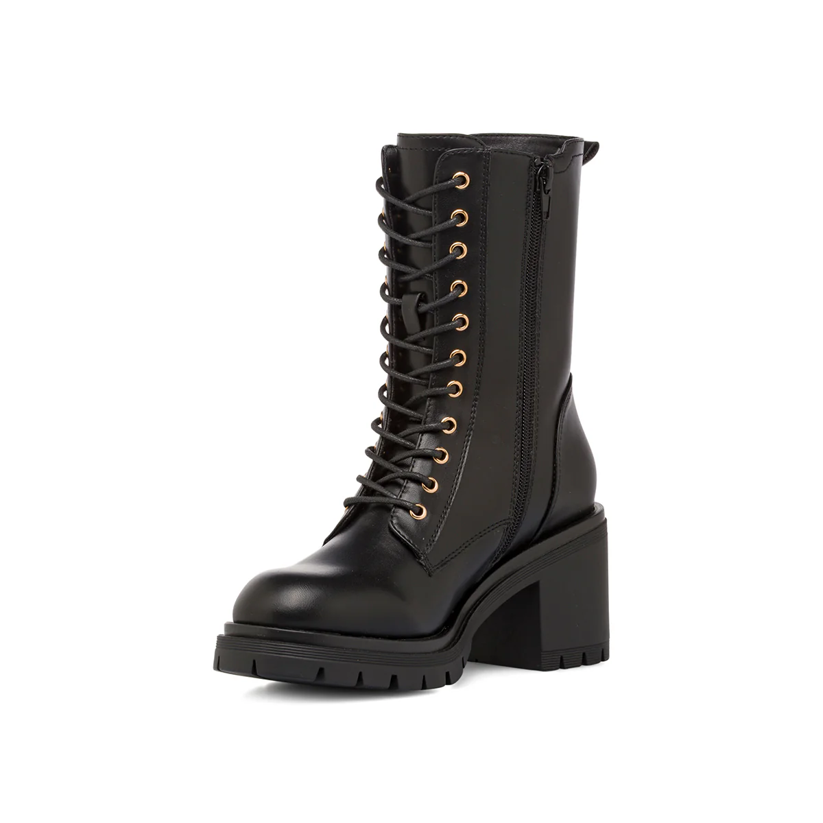 Stivaletti Anfibi neri da Donna con allacciatura e fibbie Swish Jeans - Image 5