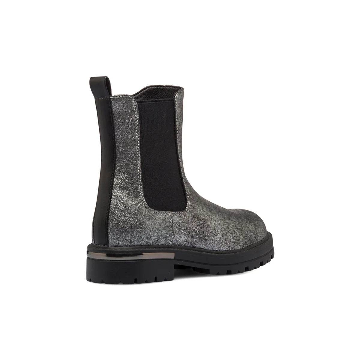 Stivaletti argento da bambina con zip e inserto elastico 10 Baci - Image 3