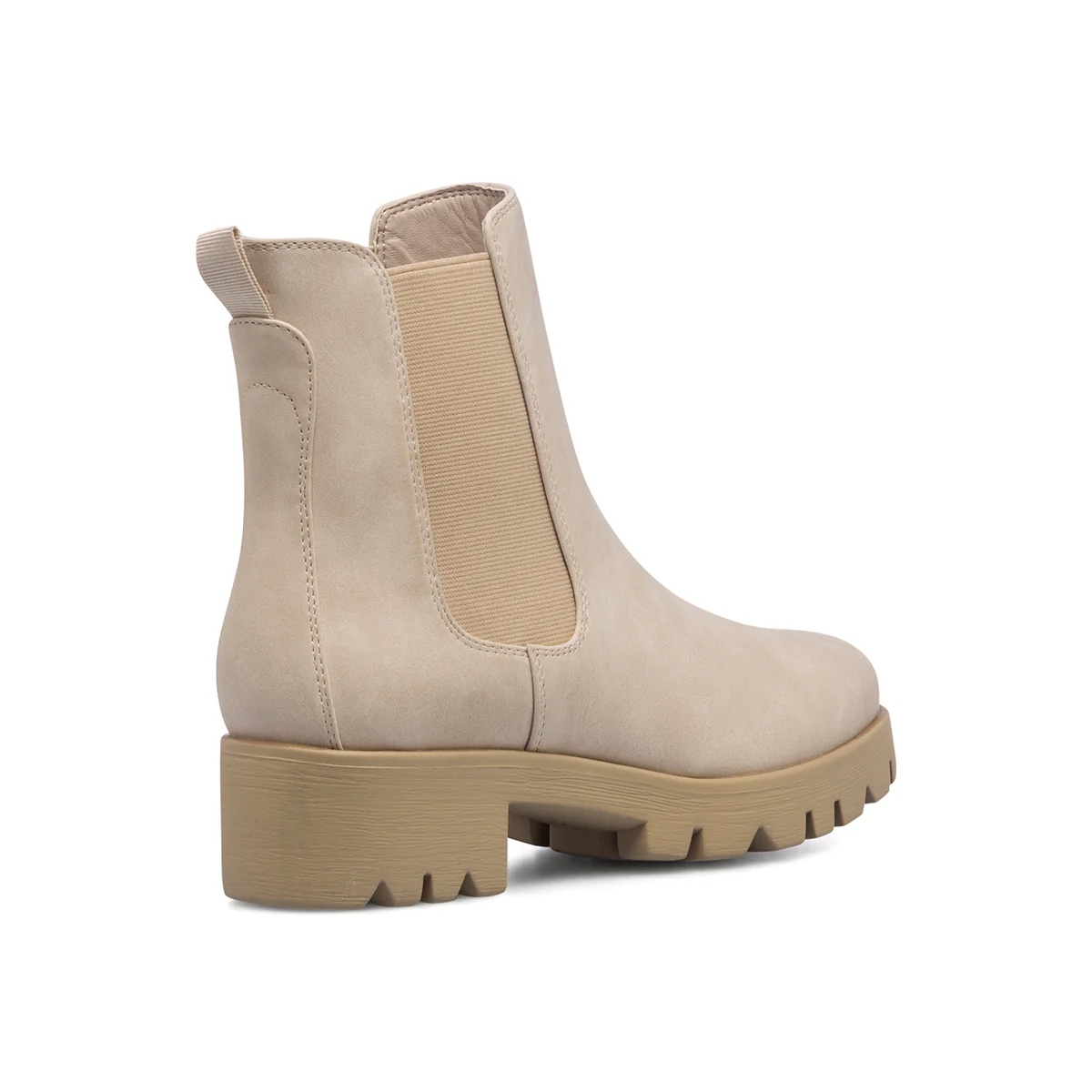 Stivaletti beige da donna con suola combat Lora Ferres - Image 3
