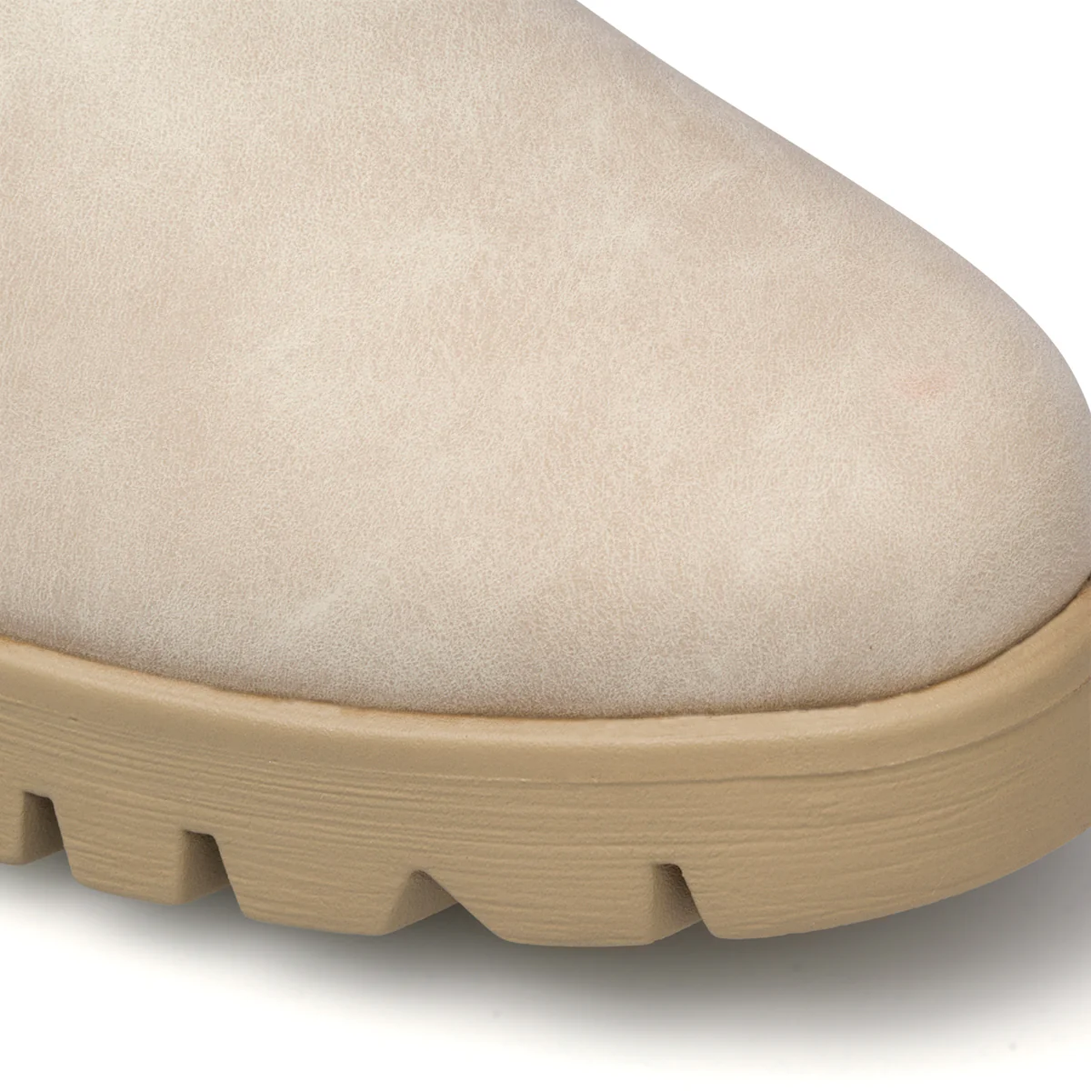Stivaletti beige da donna con suola combat Lora Ferres - Image 5