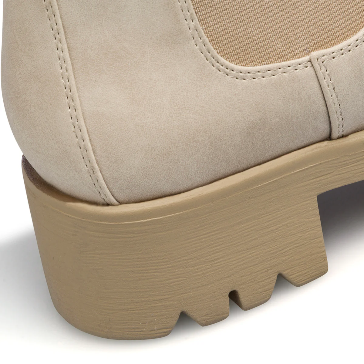 Stivaletti beige da donna con suola combat Lora Ferres - Image 7