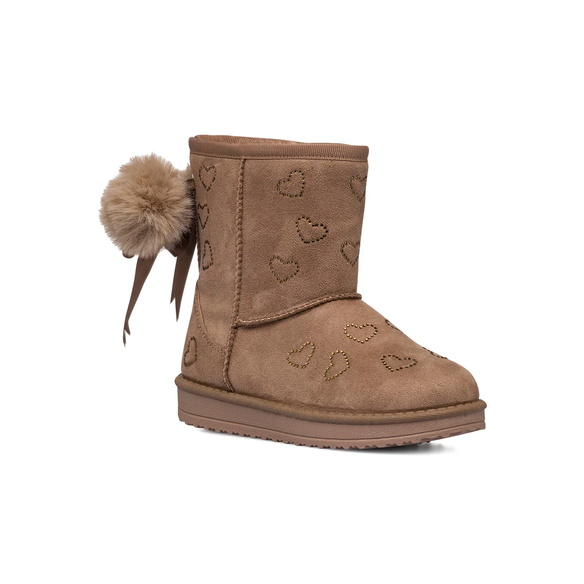 Stivaletti imbottiti beige da ragazza con dettaglio sul retro Dieci Baci - Image 3