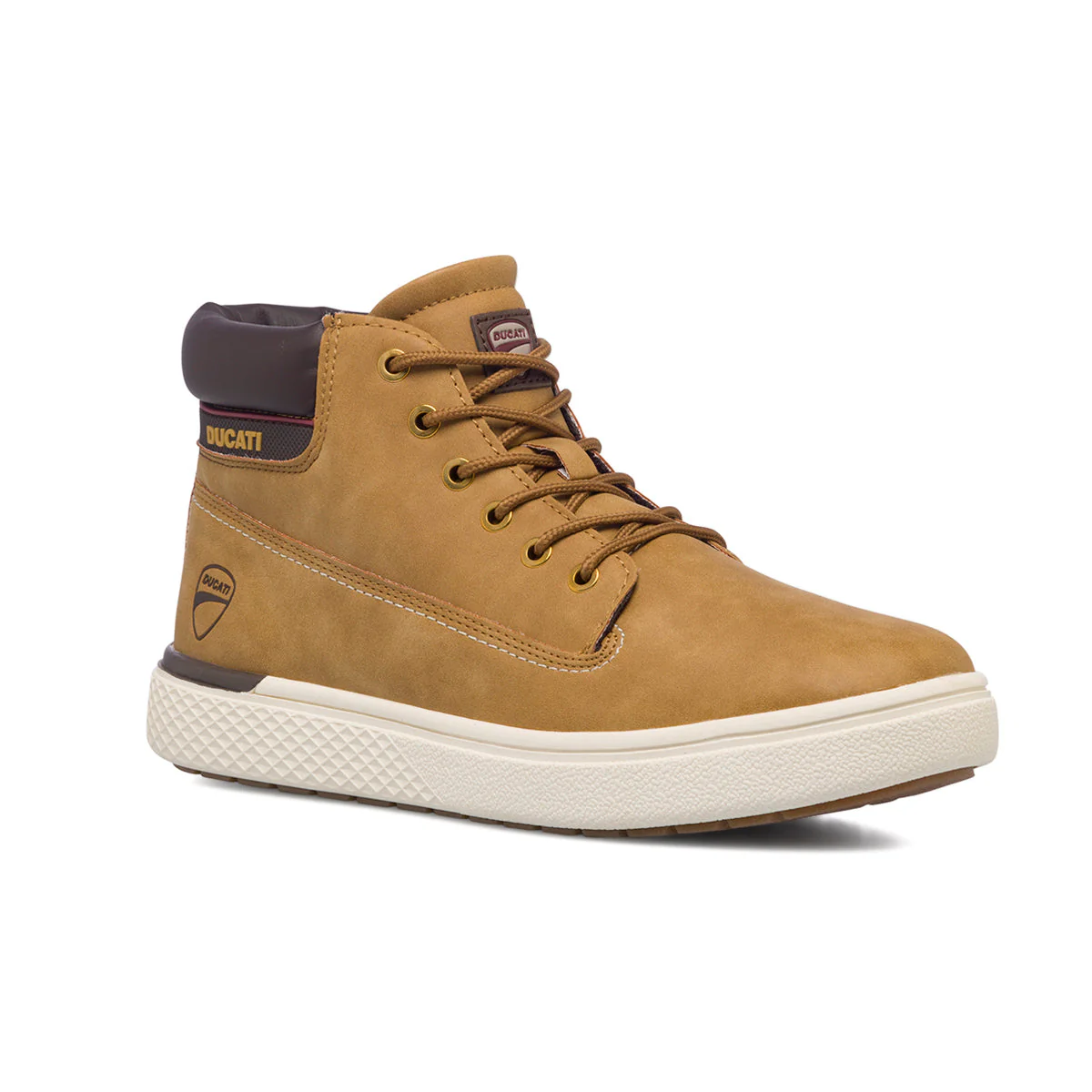 Stivaletti beige da uomo con logo laterale Ducati Wave - Image 2