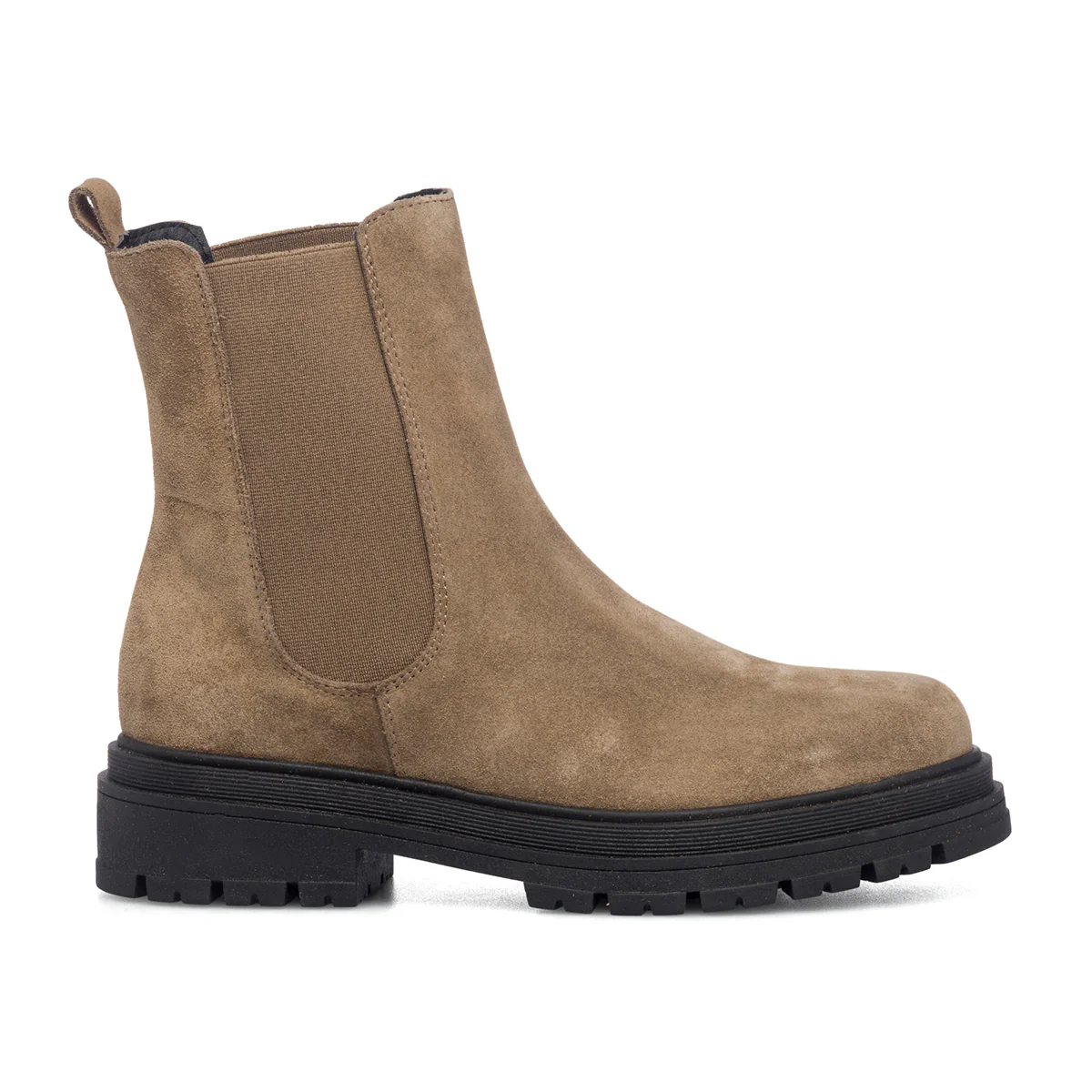 Stivaletti beige in pelle scamosciata con inserti elastici Swish Jeans
