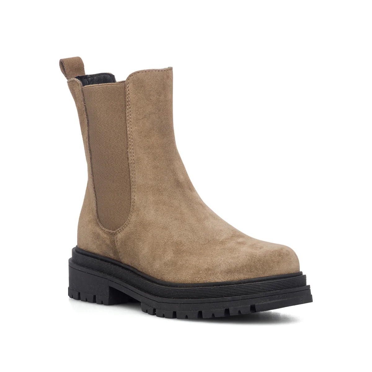 Stivaletti beige in pelle scamosciata con inserti elastici Swish Jeans - Image 2