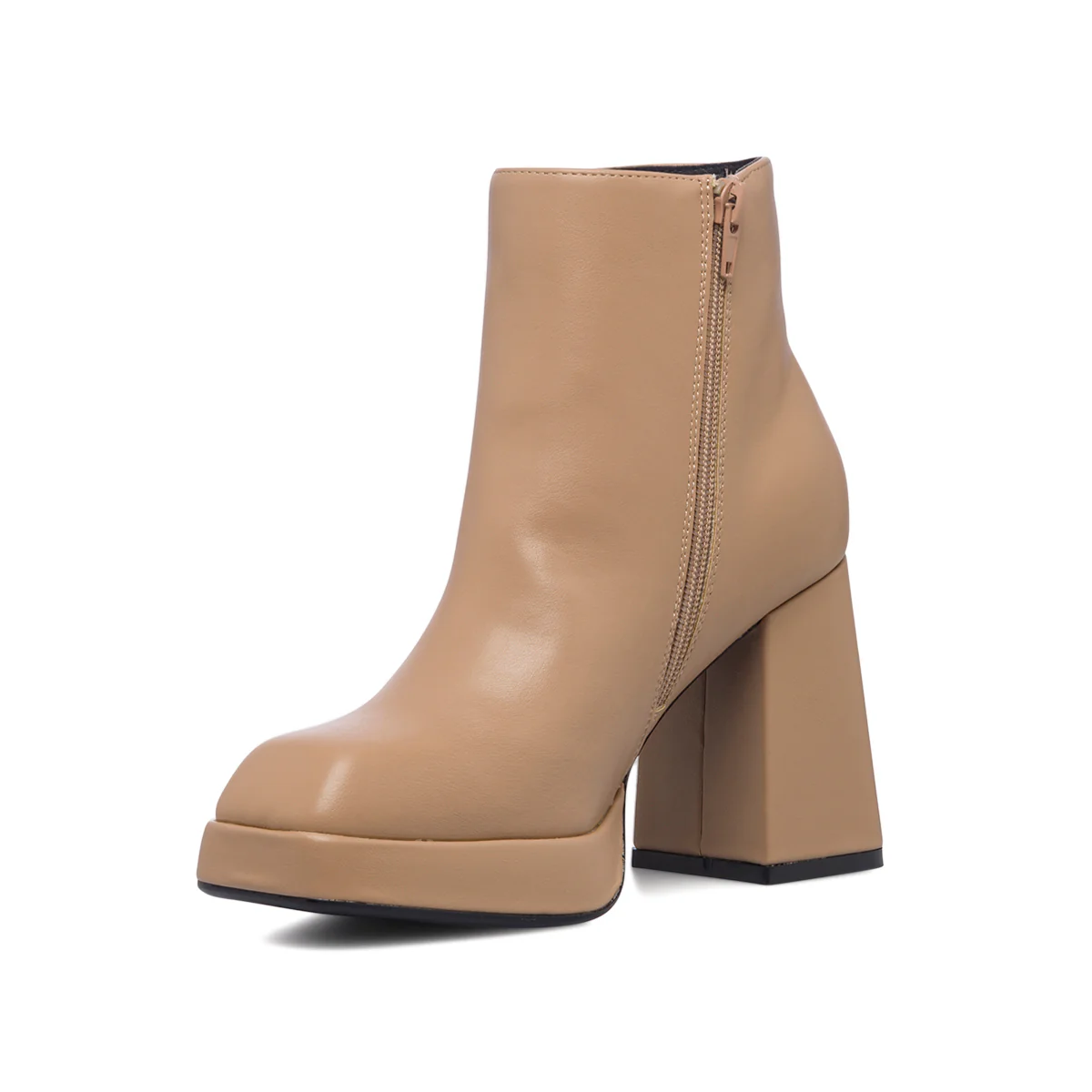 Stivaletti beige da donna con punta squadrata e tacco a blocco 9 cm  Swish Jeans - Image 16