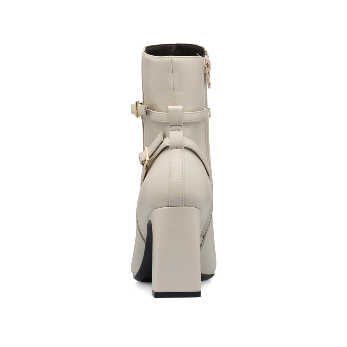 Stivaletti bianchi off-white da donna con doppio cinturino e tacco 9 cm Lora Ferres - Image 7