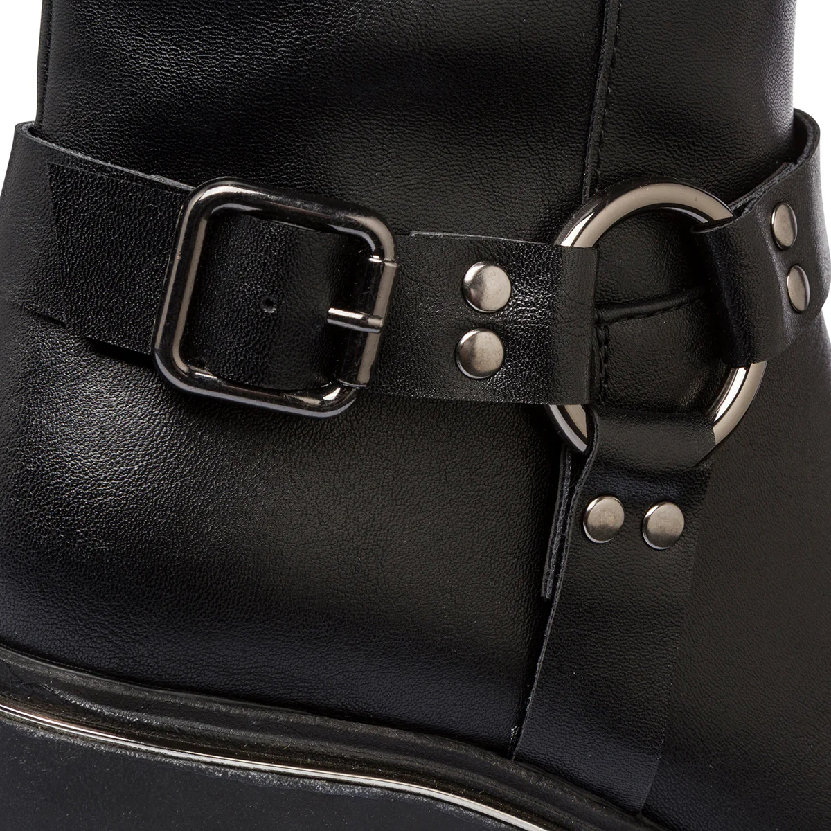 Stivaletti biker con tacco 6 cm neri da donna Lora Ferres - Image 6