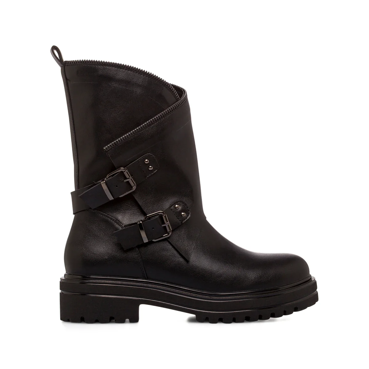 Stivaletti biker da donna neri Lora Ferres con fibbie