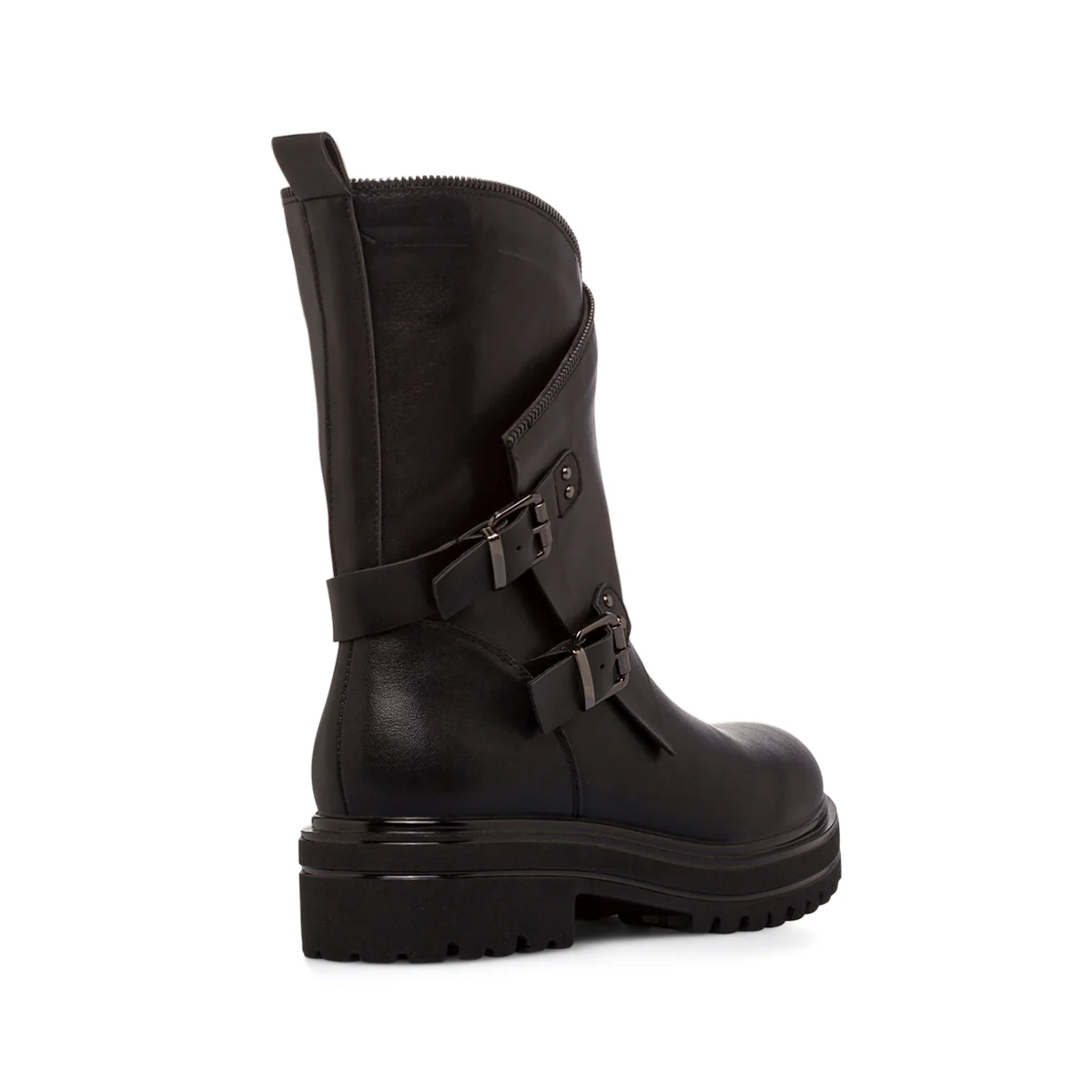Stivaletti biker da donna neri Lora Ferres con fibbie - Image 3