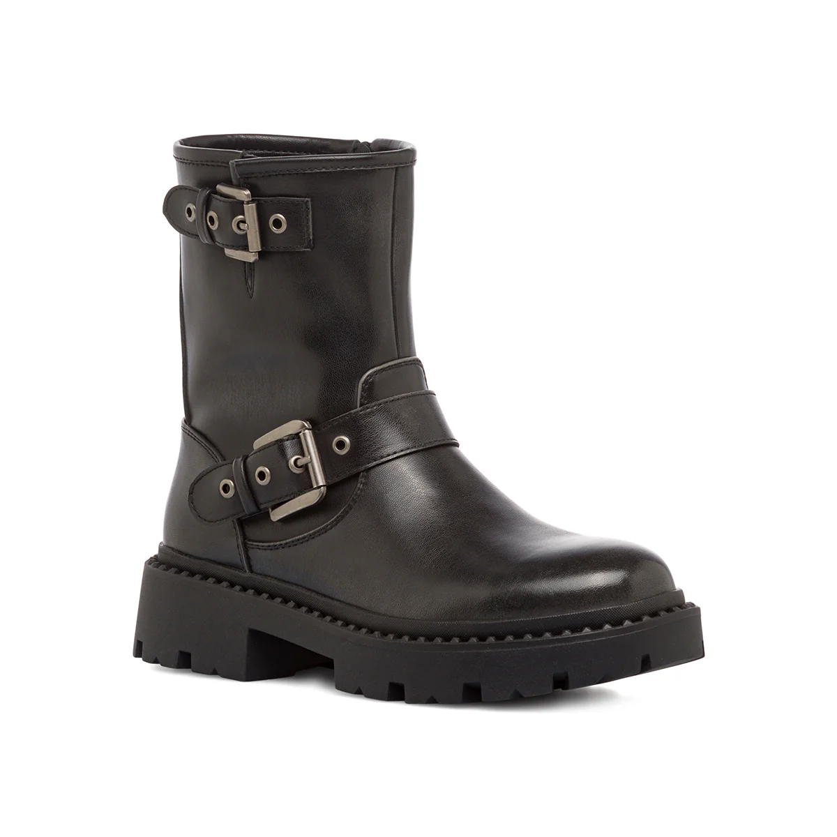 Stivaletti biker neri da Donna con fibbie Swish Jeans - Image 2
