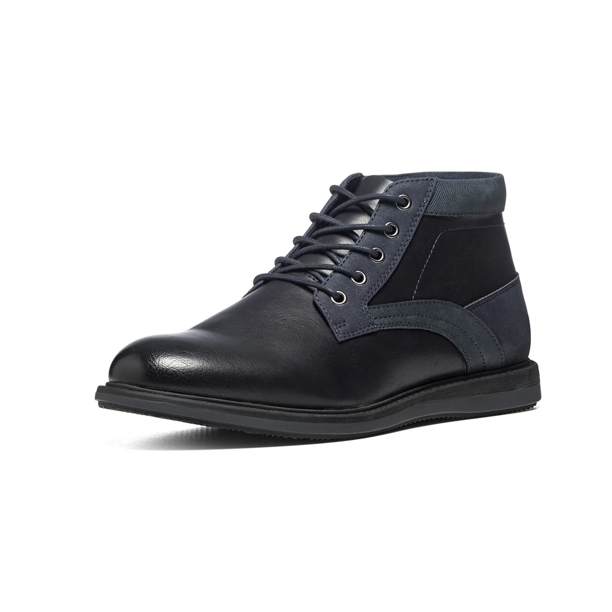 Stivaletti blu navy con occhielli in metallo Riflessi Urbani - Image 2