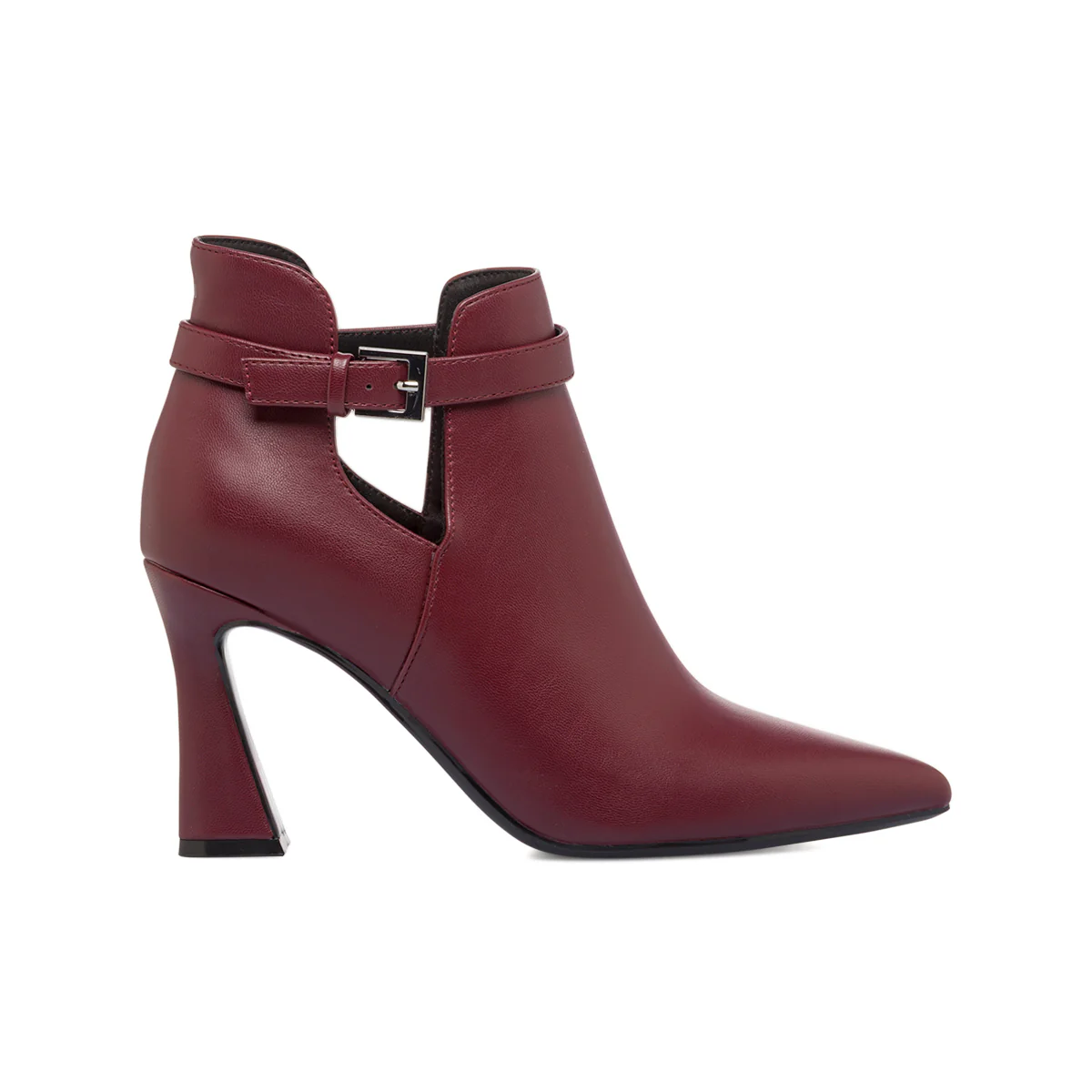 Stivaletti Bordeaux da Donna con tacco 8,5 cm e fibbia Lora Ferres - Image 4