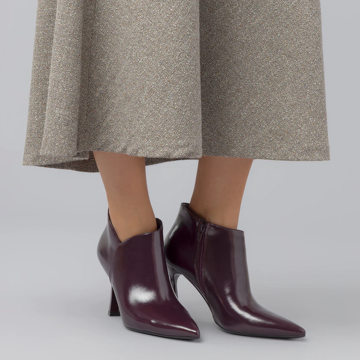 Stivaletti Bordeaux da Donna con tacco a spillo 9 cm Lora Ferres - Image 2