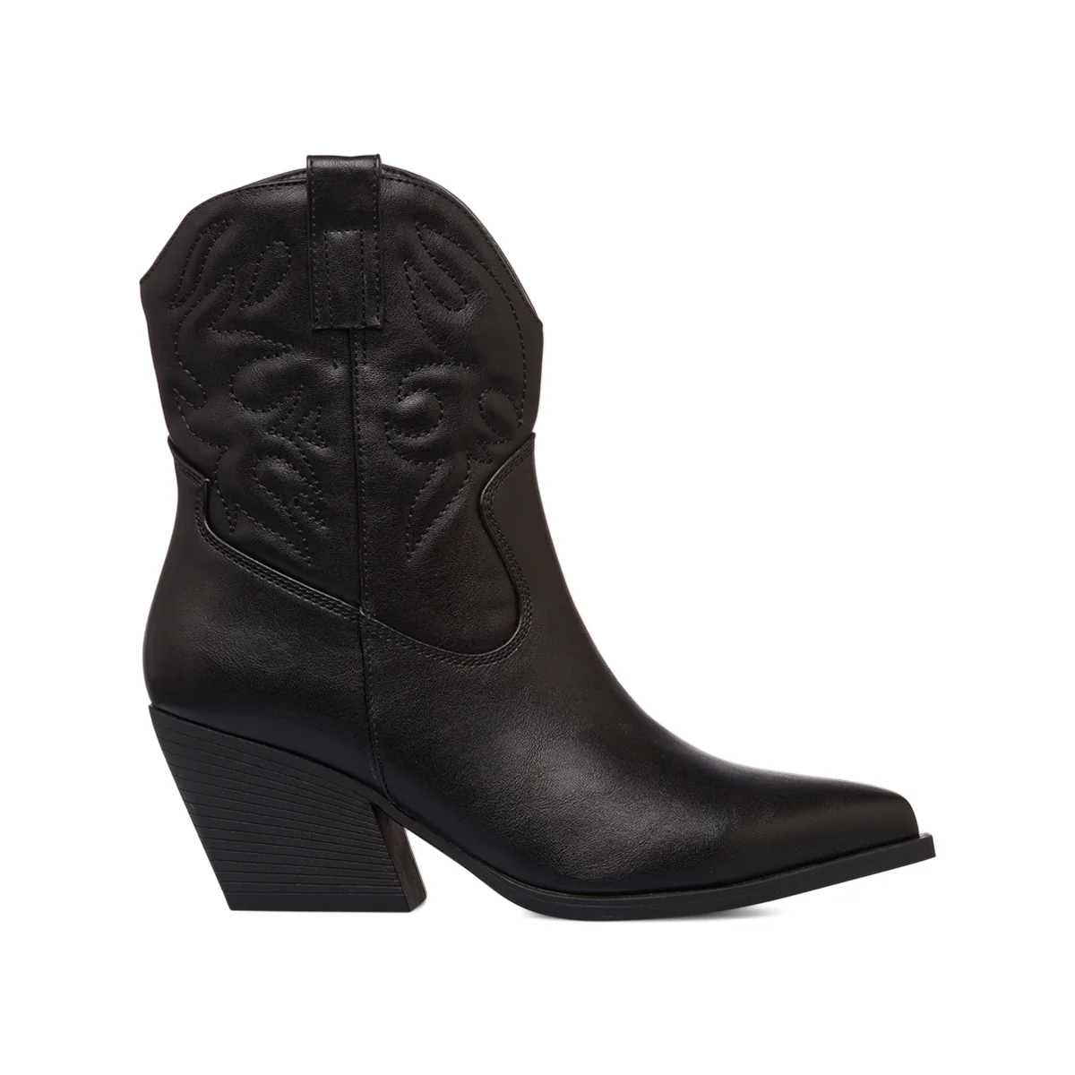 Stivaletti camperos texani neri da donna con tacco 6,5 cm  Lora Ferres