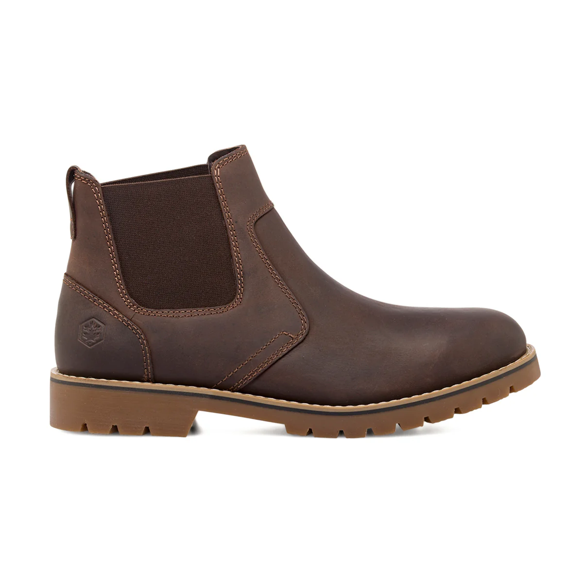 Stivaletti Chelsea da Uomo Lumberjack in Pelle marrone con elastici
