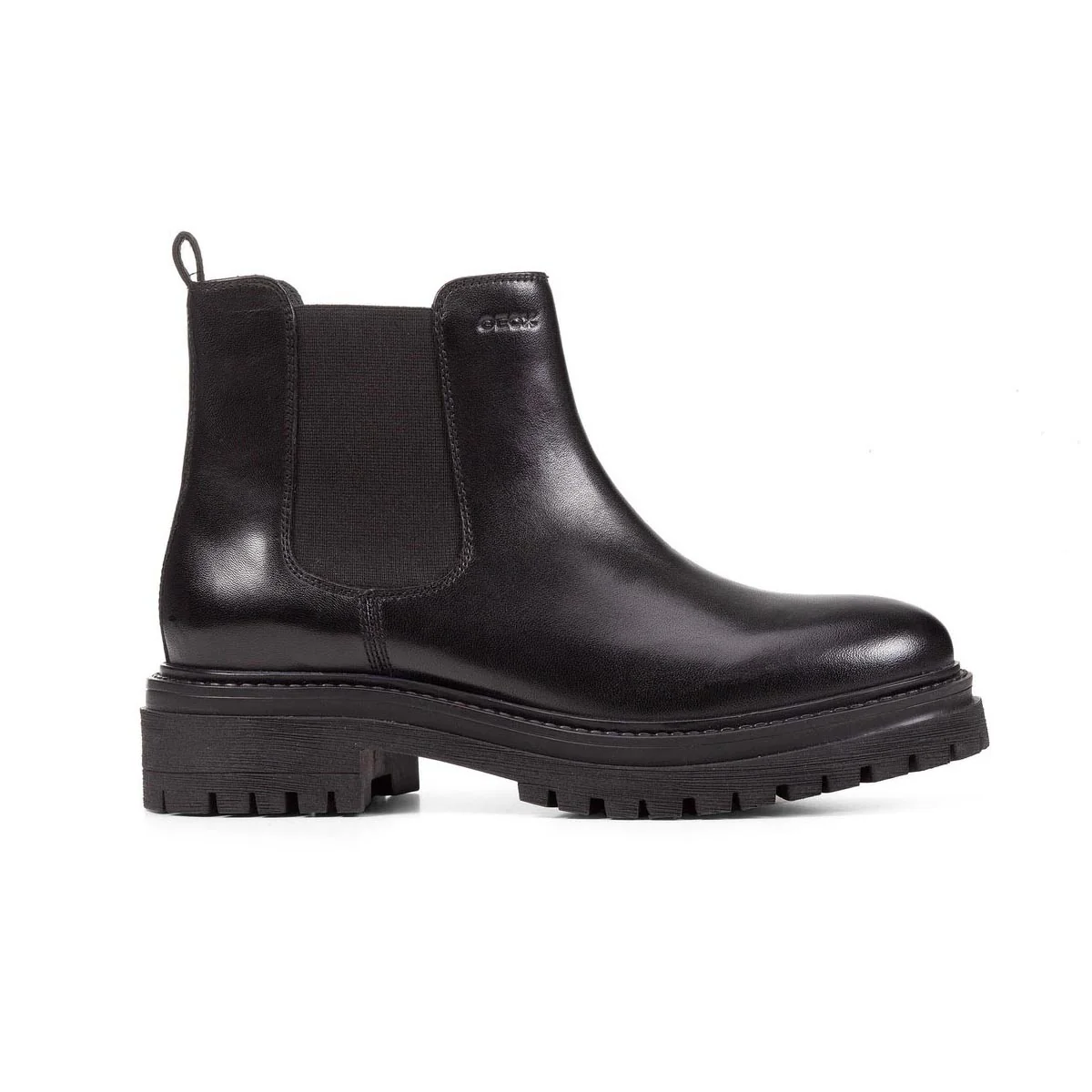 Stivaletti Chelsea traspiranti da donna neri in Pelle Geox