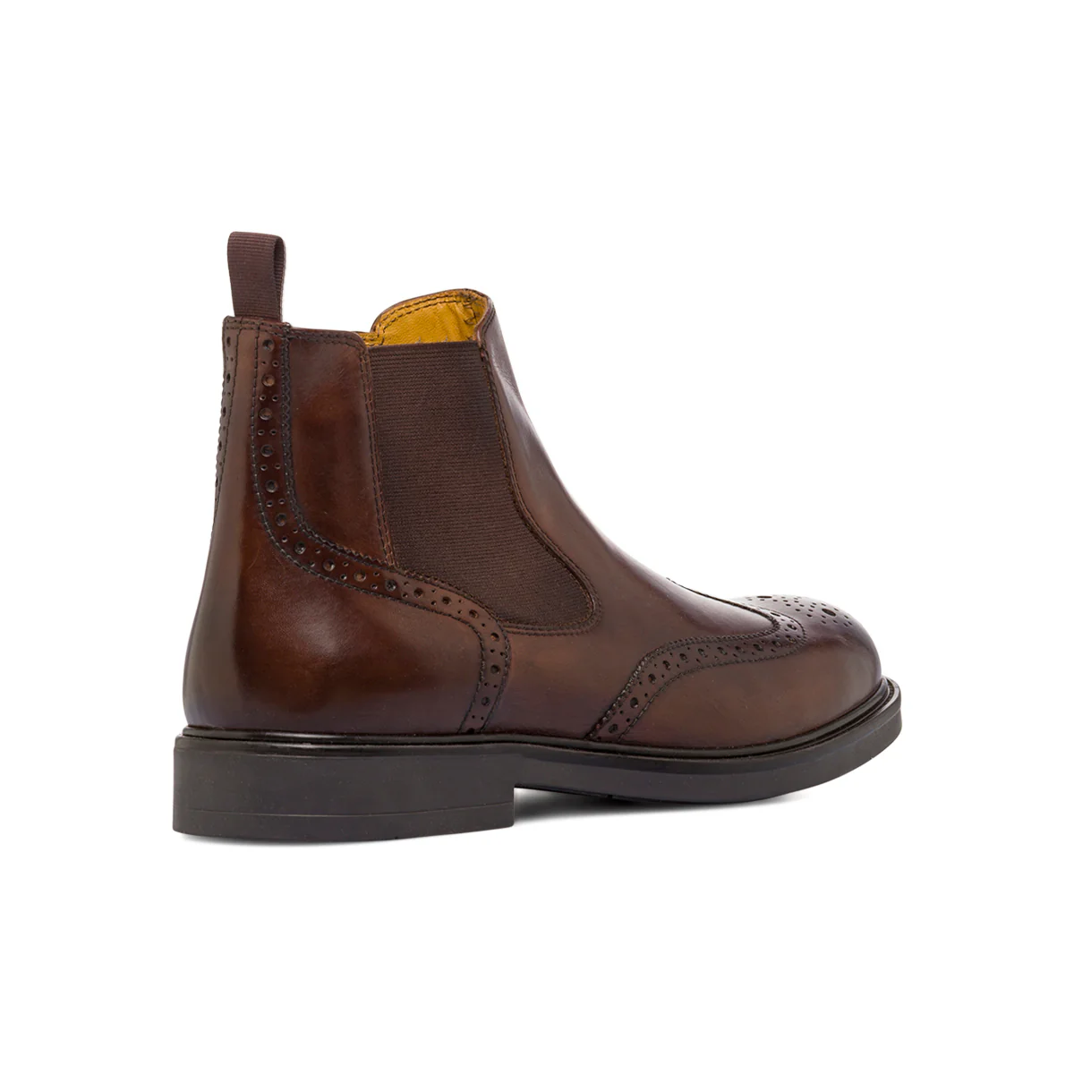 Stivaletti Chelsea uomo marroni Primopiano in pelle e inserti brogue - Image 3