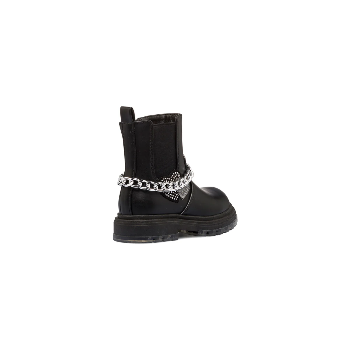 Stivaletti chunky neri da bambina con zip e catena Le scarpe di Alice - Image 3