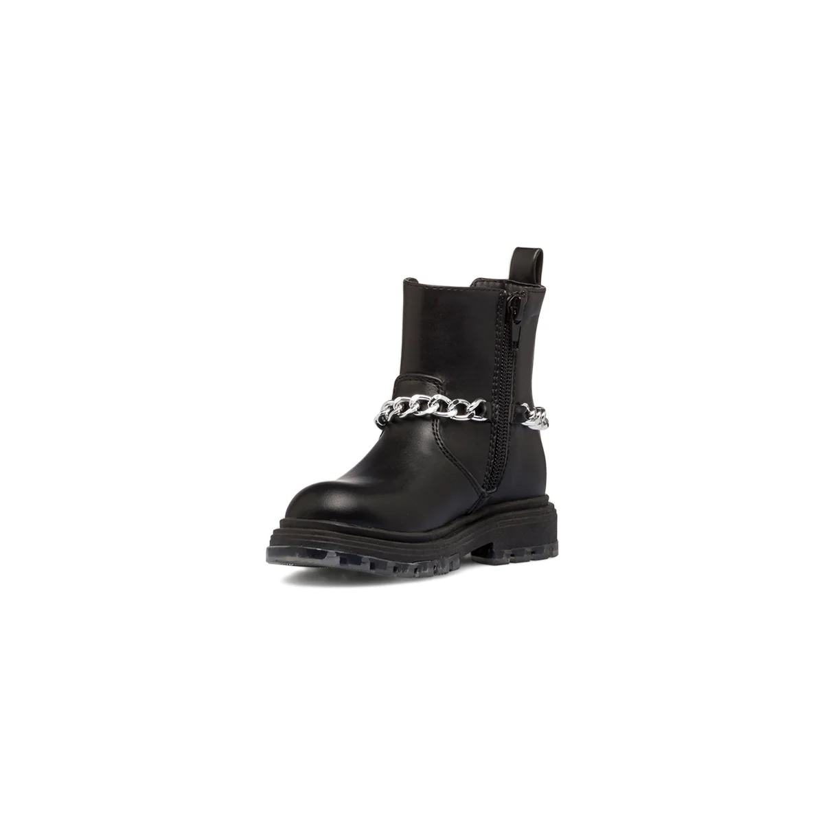 Stivaletti chunky neri da bambina con zip e catena Le scarpe di Alice - Image 4