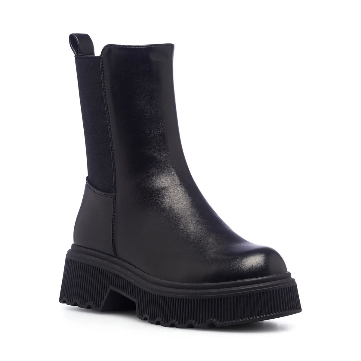 Stivaletti chunky neri da donna con inserto elastico Lora Ferres - Image 2