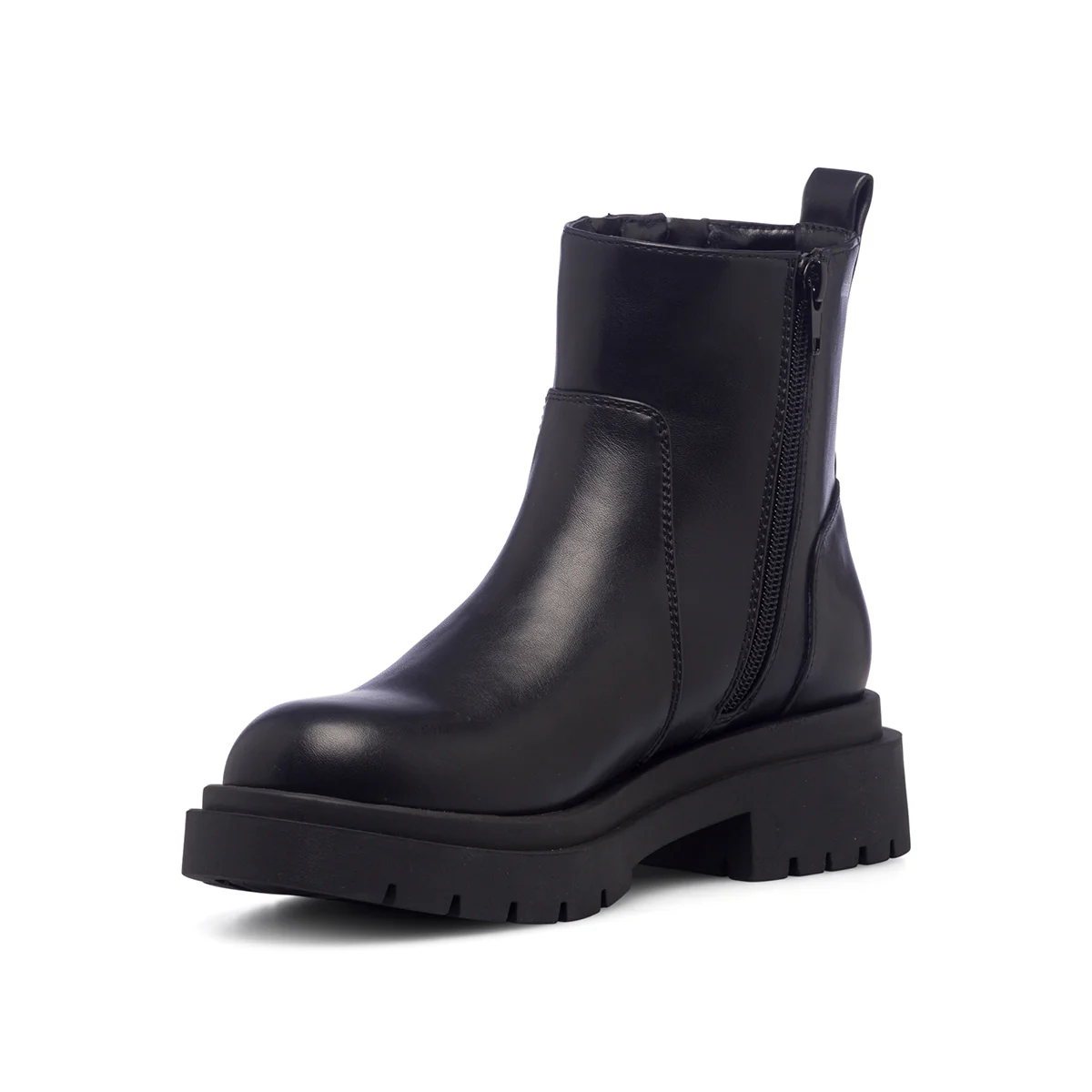 Stivaletti chunky neri da donna con zip laterali Swish Jeans - Image 4