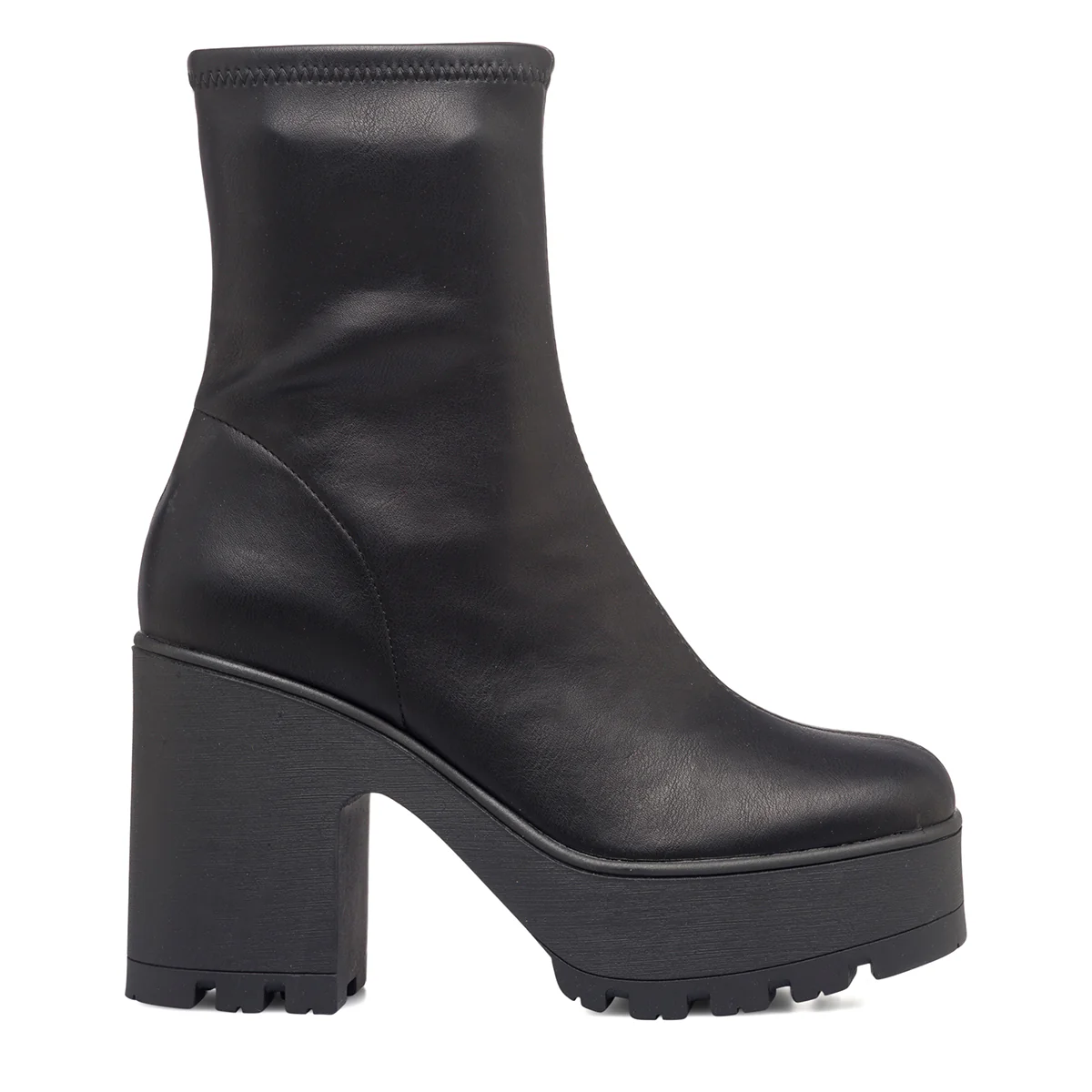 Stivaletti chunky neri da donna in "pelle vegana" con tacco 8 cm Call It Spring Nathali