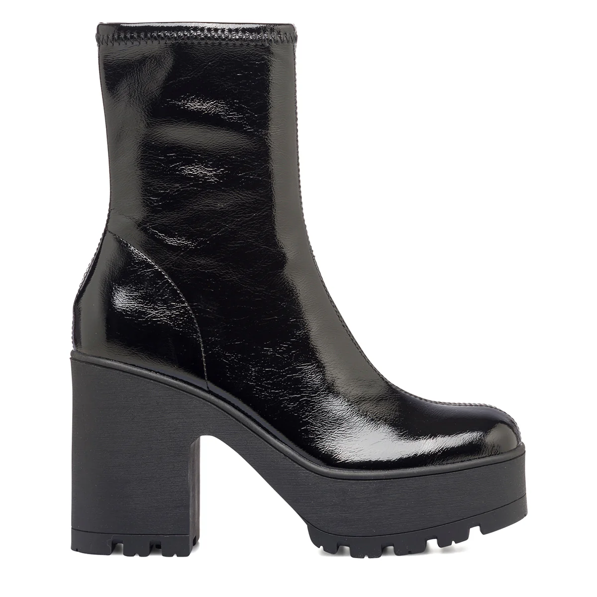 Stivaletti chunky neri da donna in "pelle vegana" con tacco 8 cm Call It Spring Nathali