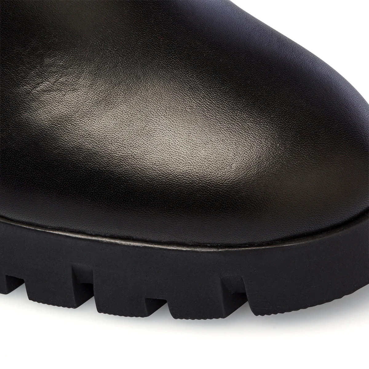 Stivaletti chunky neri in pelle da donna con tacco 9 cm Primopiano - Image 6